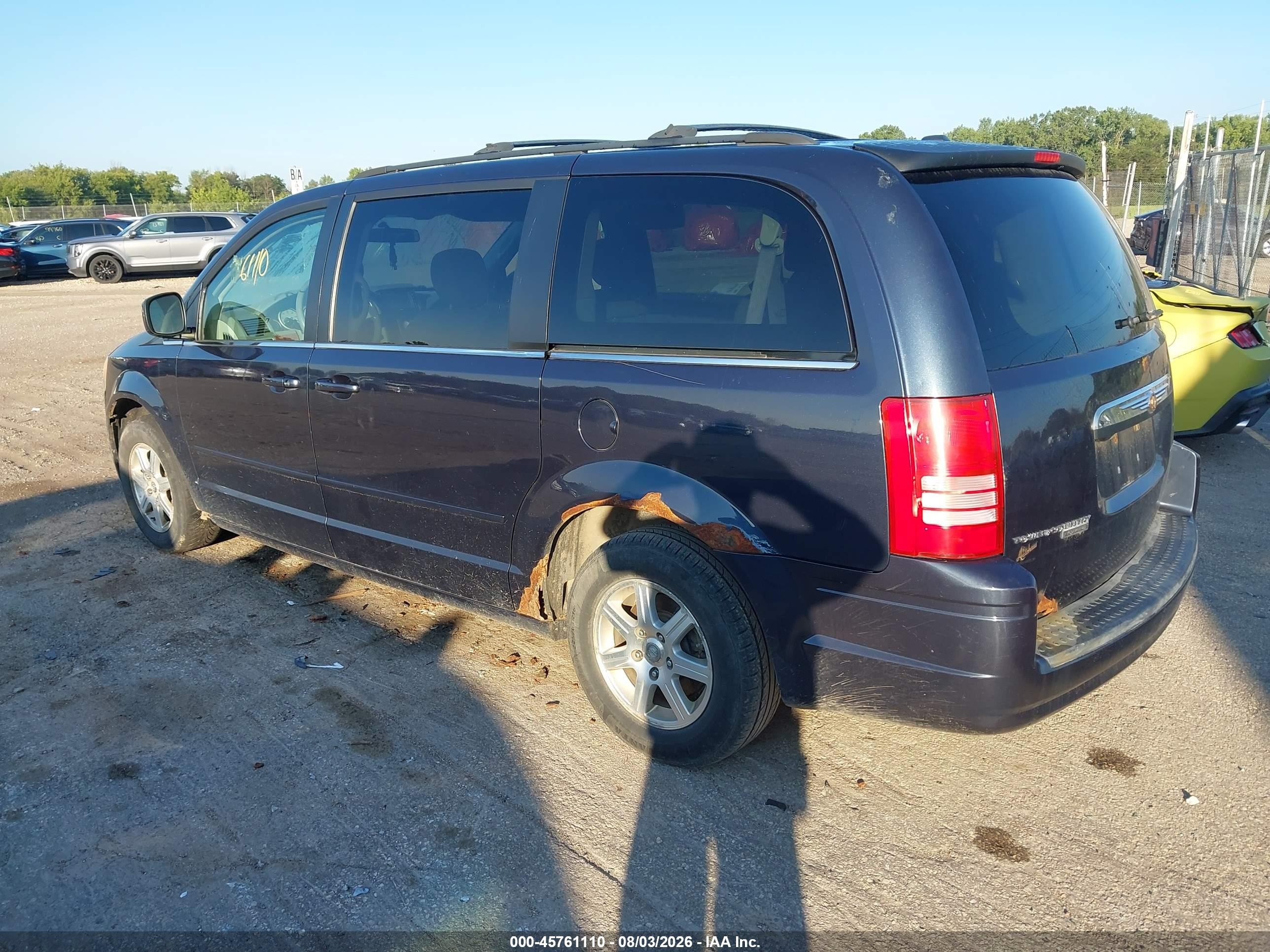 2008 Chrysler Town & Country Touring Blue vin: 2A8HR54P98R676115