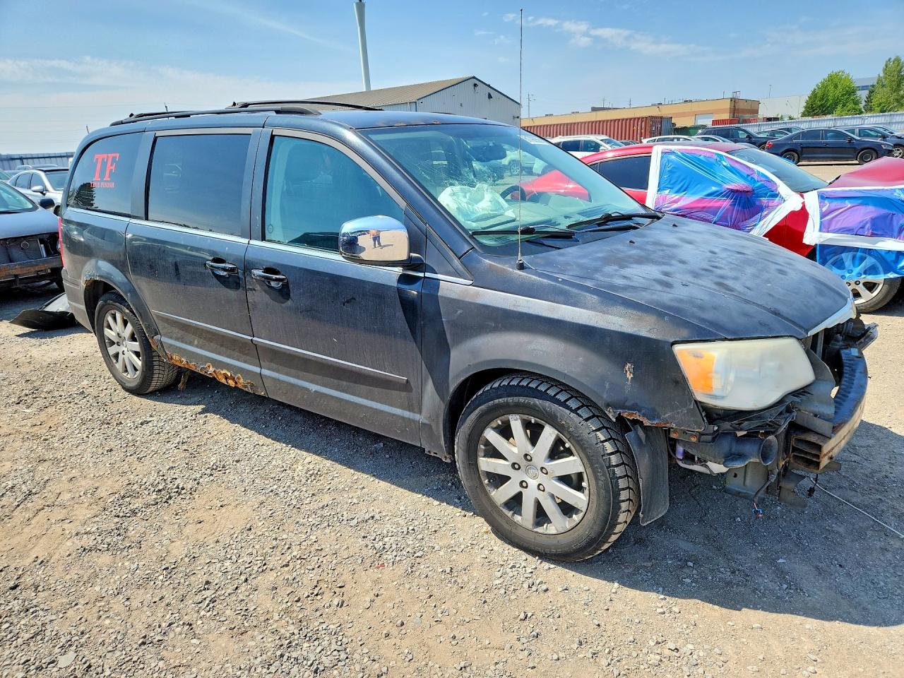 2008 Chrysler Town & Country Touring Black vin: 2A8HR54P98R752335