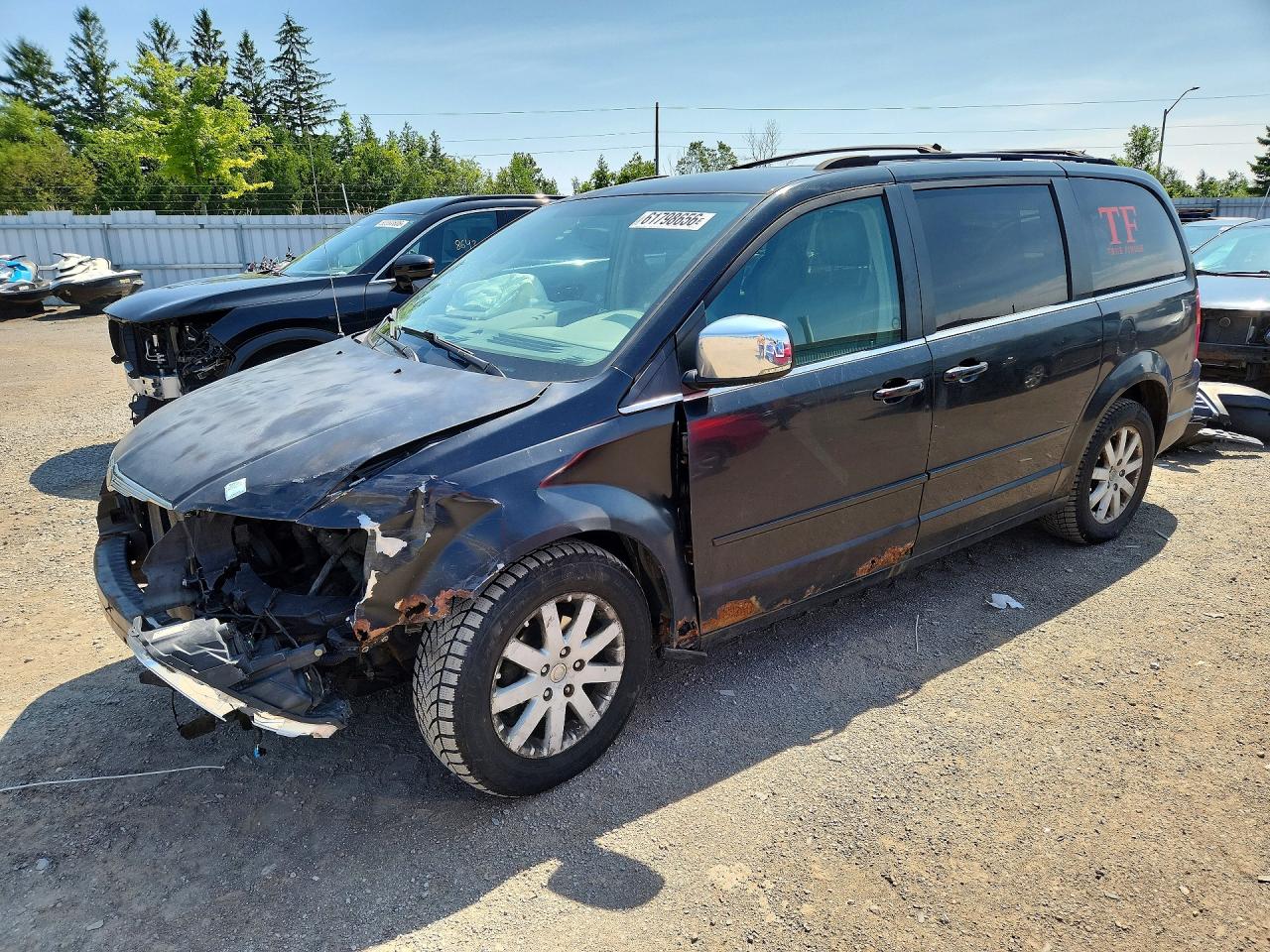 2008 Chrysler Town & Country Touring Black vin: 2A8HR54P98R752335