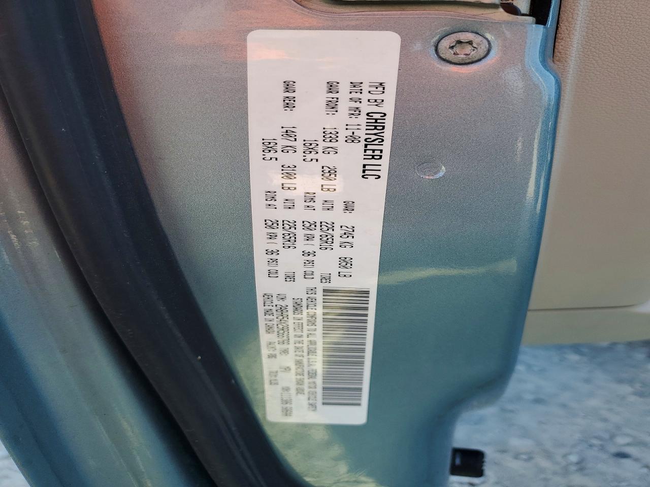 2009 Chrysler Town & Country Touring Blue vin: 2A8HR54X29R566766