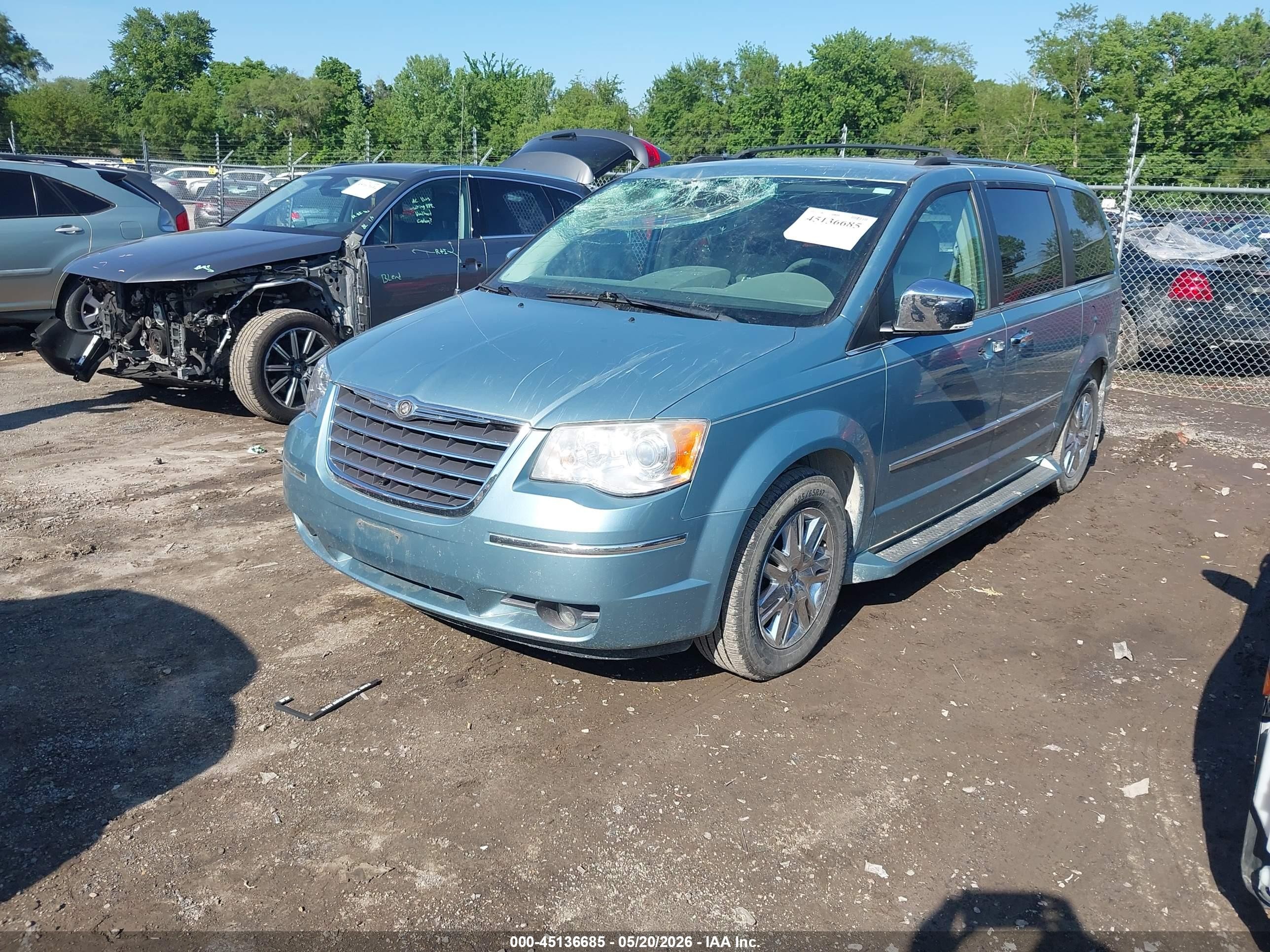 2008 Chrysler Town & Country Limited Light Blue vin: 2A8HR64X18R661677
