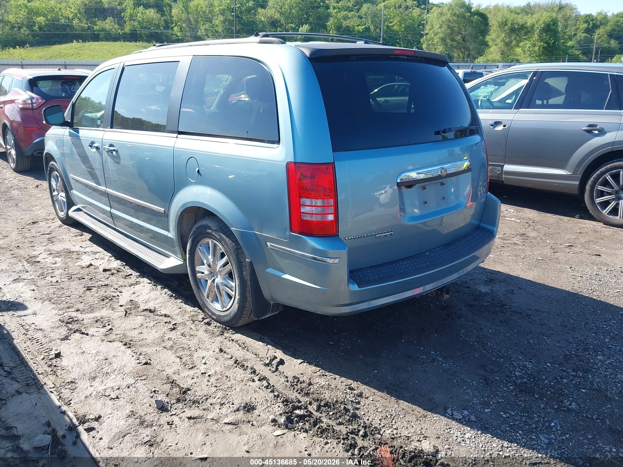 2008 Chrysler Town & Country Limited Light Blue vin: 2A8HR64X18R661677