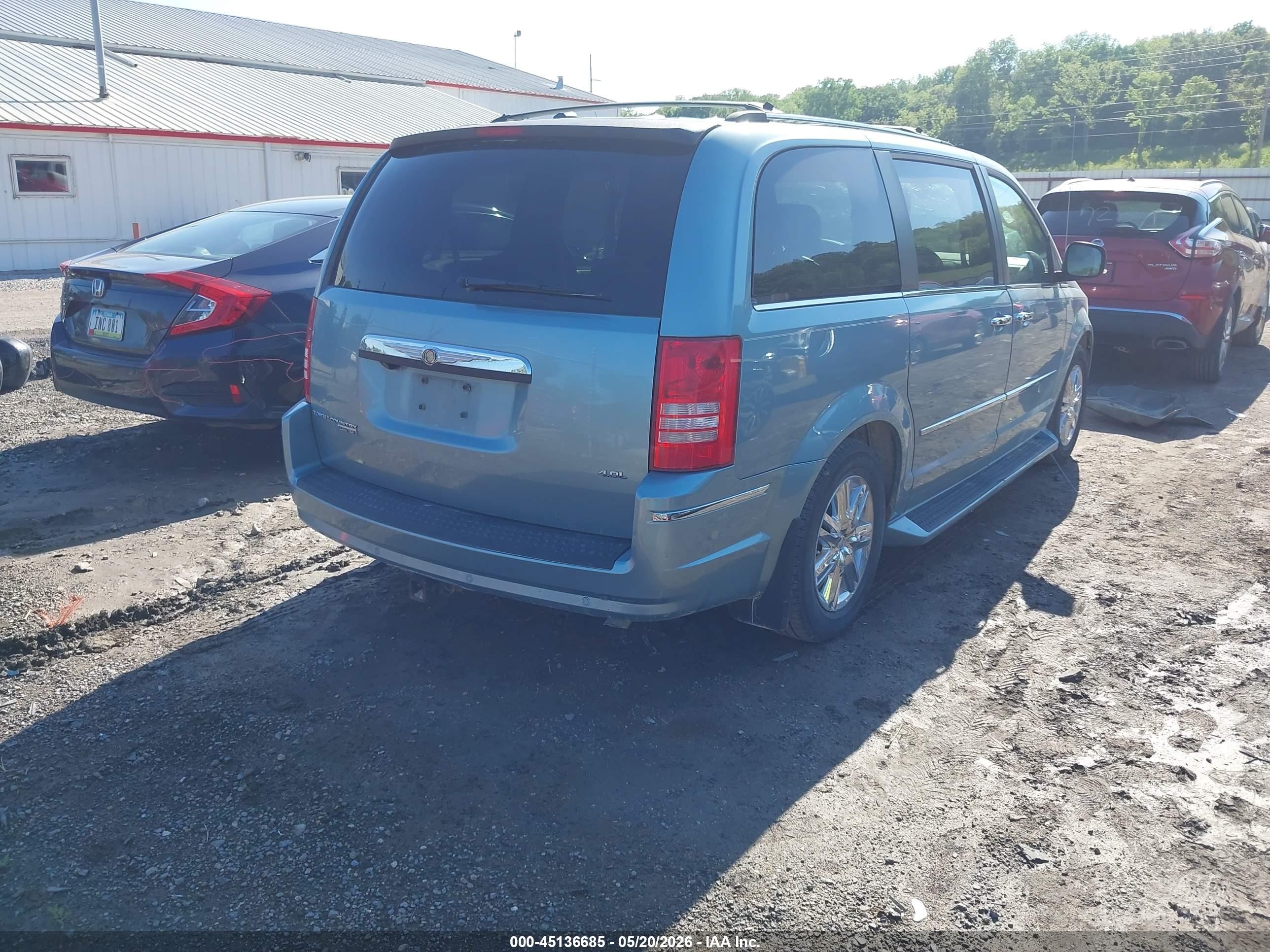 2008 Chrysler Town & Country Limited Light Blue vin: 2A8HR64X18R661677