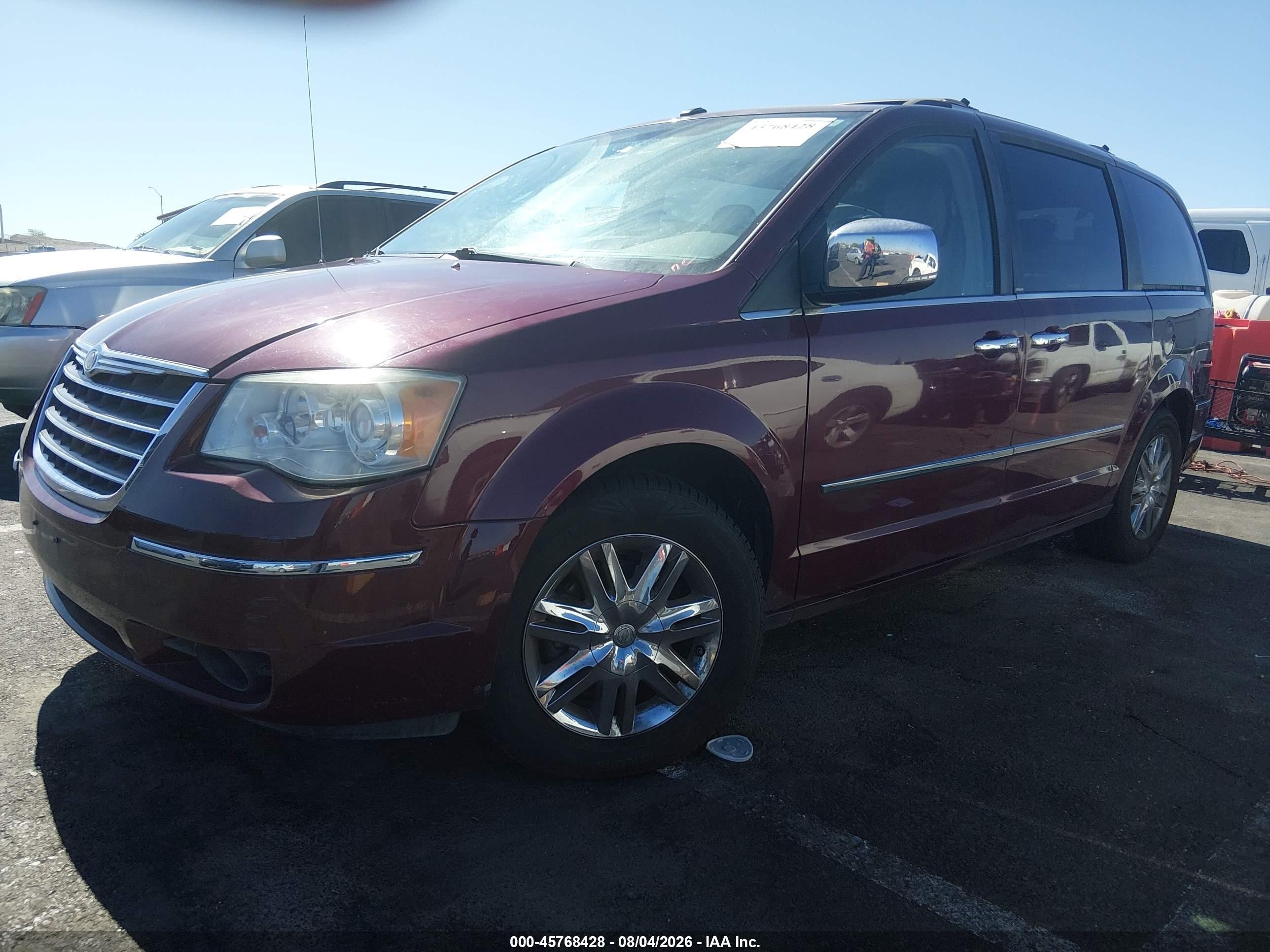 2009 Chrysler Town & Country Limited Бордовый vin: 2A8HR64X29R627586