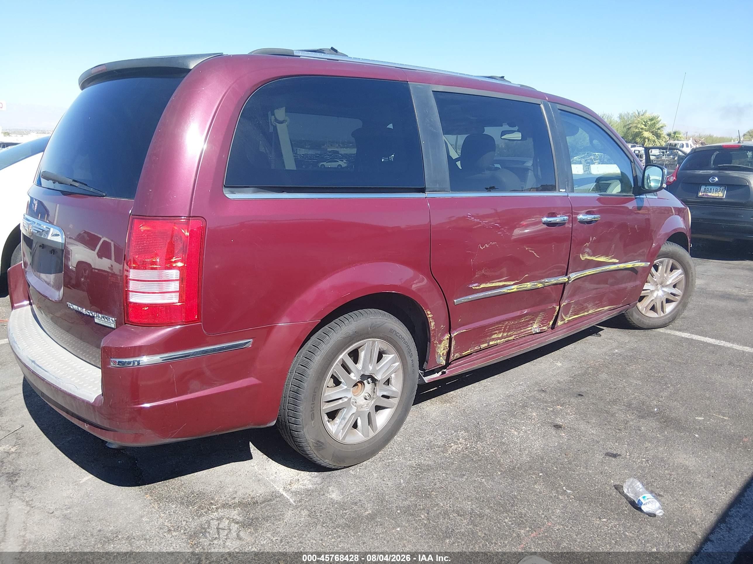 2009 Chrysler Town & Country Limited Бордовый vin: 2A8HR64X29R627586