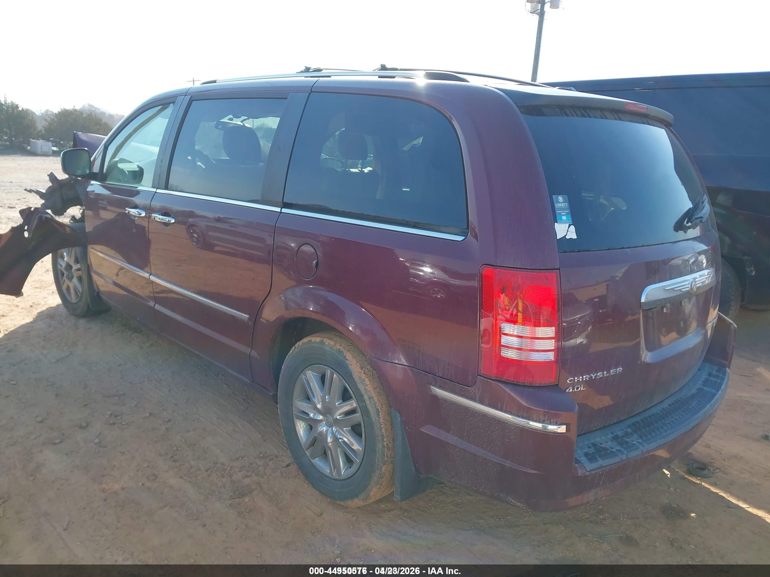 2009 Chrysler Town & Country Limited Burgundy vin: 2A8HR64X39R508414
