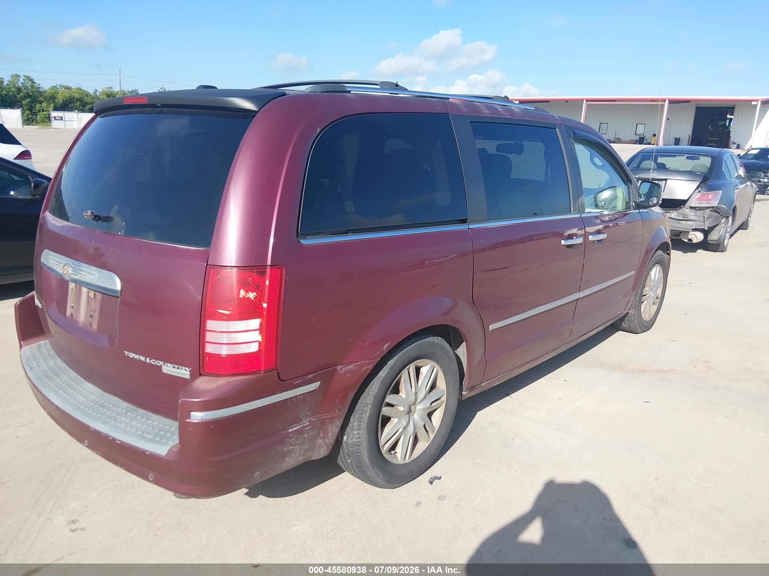 2009 Chrysler Town & Country Limited Burgundy vin: 2A8HR64X59R568212