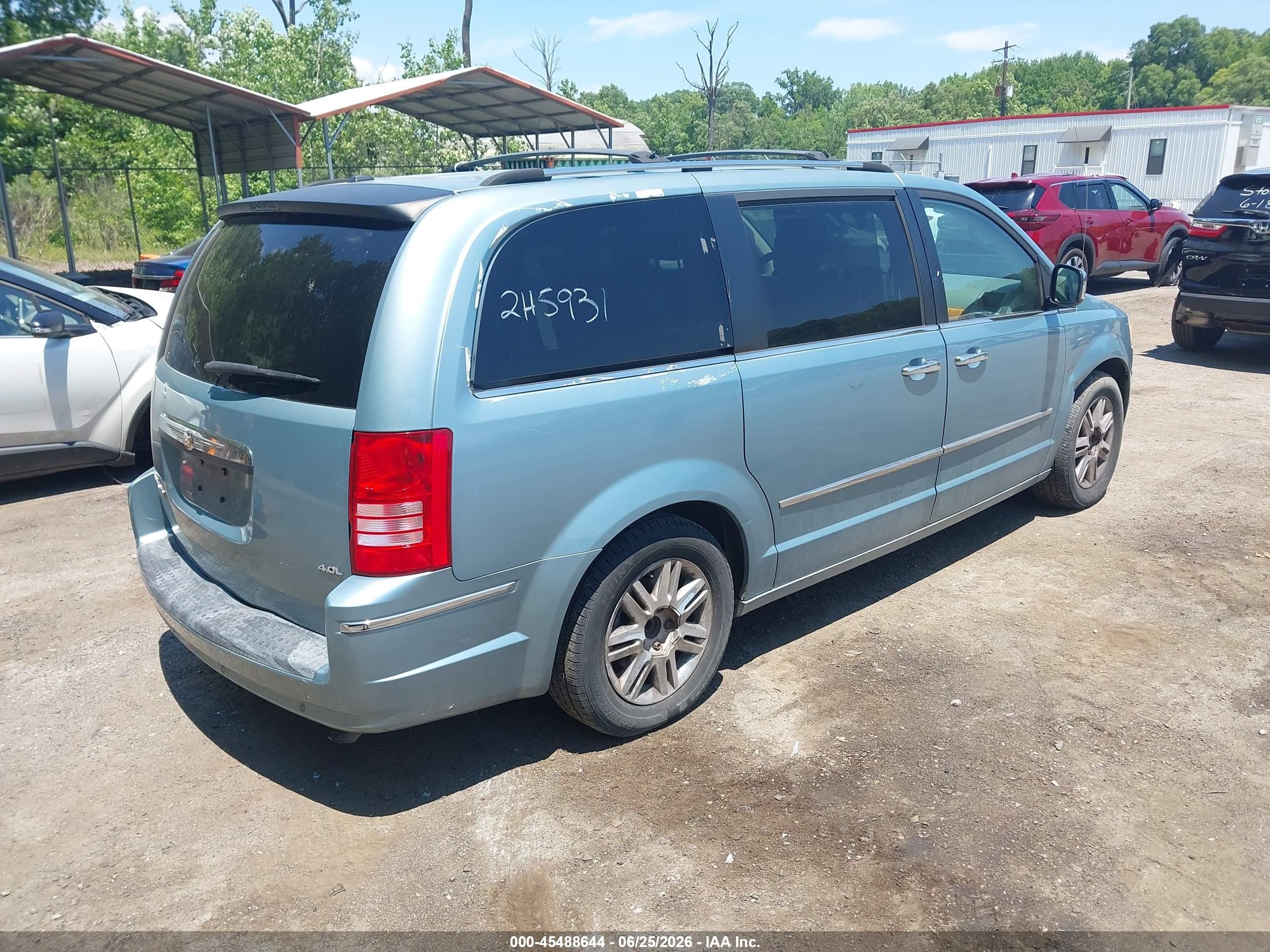 2008 Chrysler Town & Country Limited Light Blue vin: 2A8HR64X98R662558