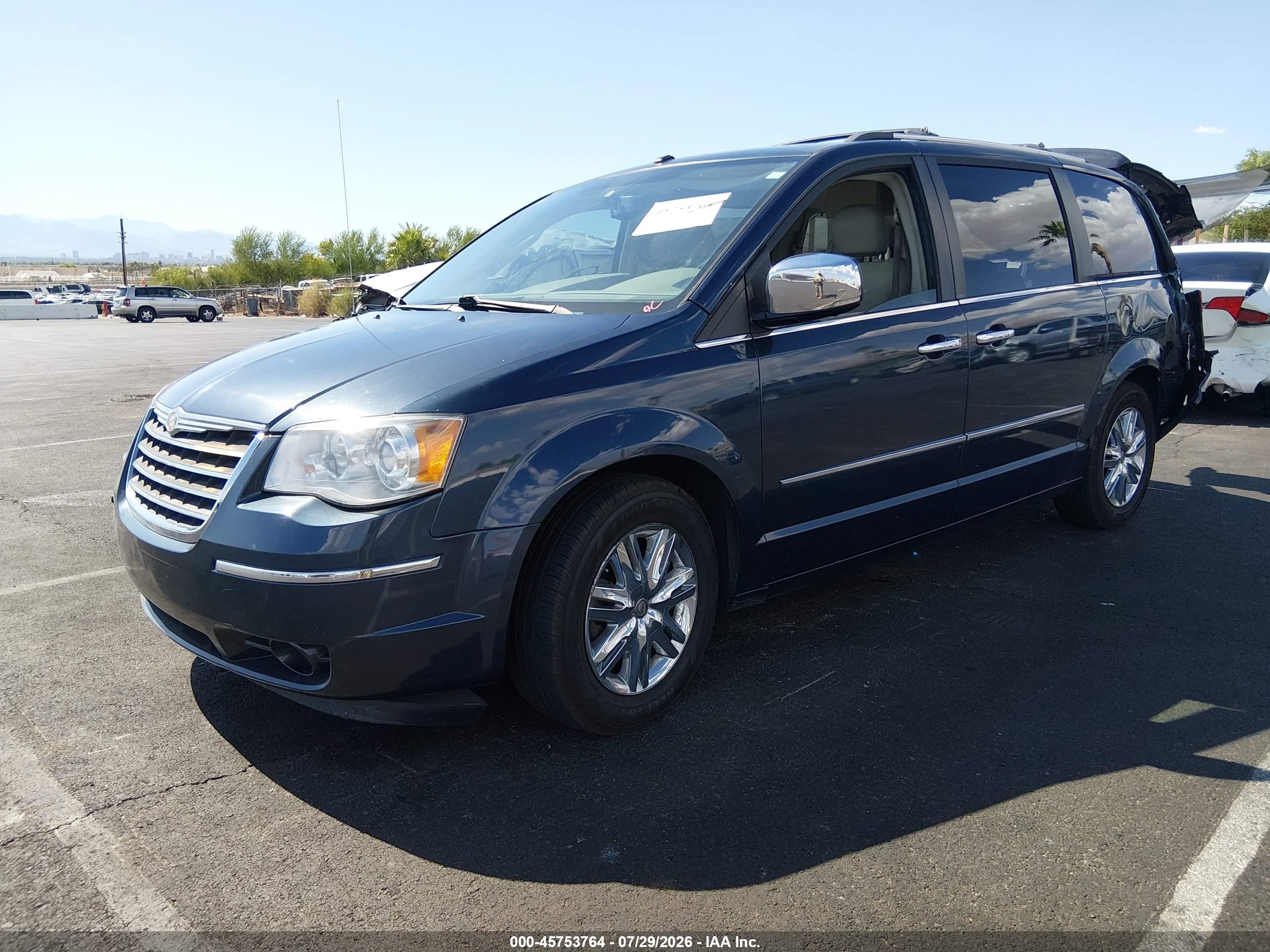 2008 Chrysler Town & Country Limited Dark Blue vin: 2A8HR64X98R688464