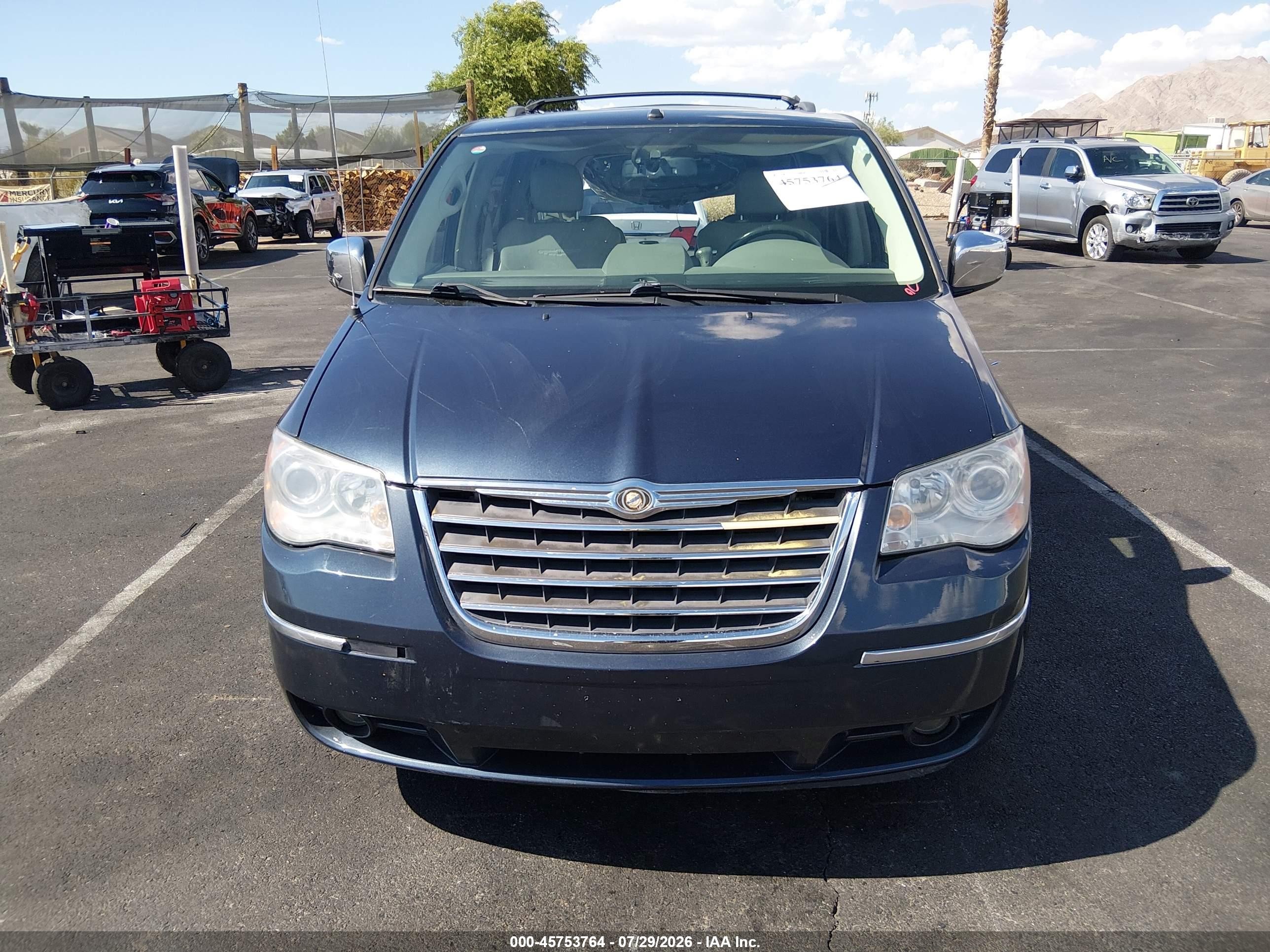 2008 Chrysler Town & Country Limited Dark Blue vin: 2A8HR64X98R688464