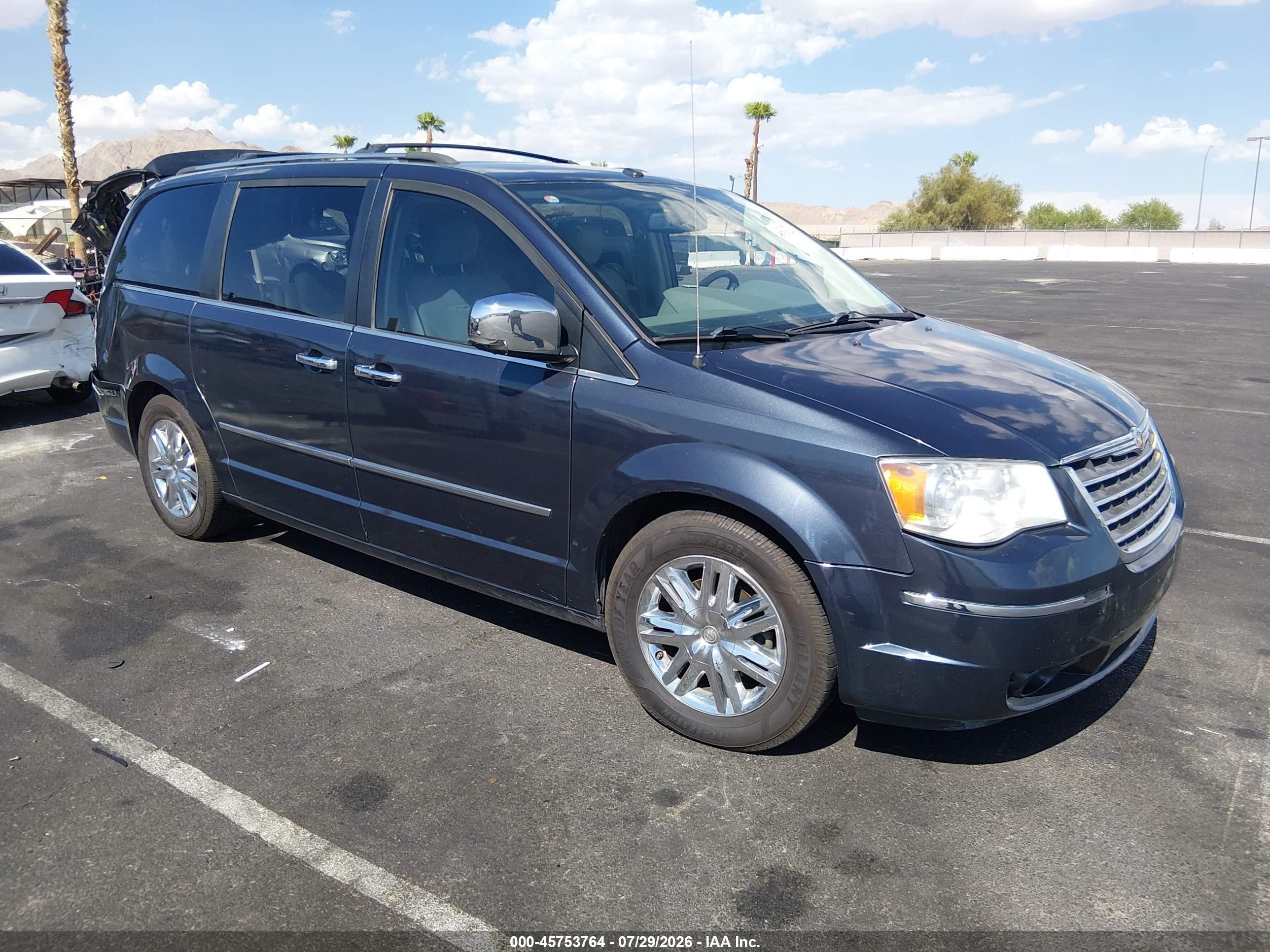 2008 Chrysler Town & Country Limited Dark Blue vin: 2A8HR64X98R688464