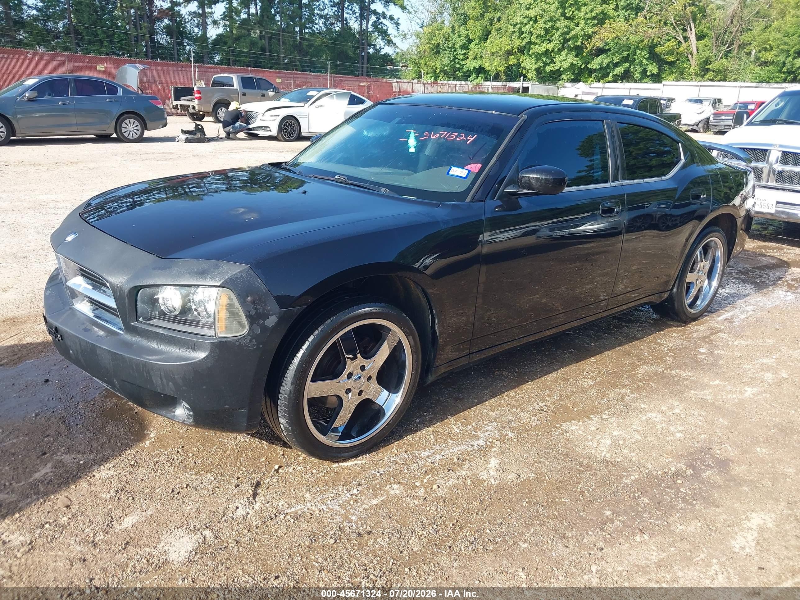 2010 Dodge Charger 3.5l Black vin: 2B3CA2CV0AH316719