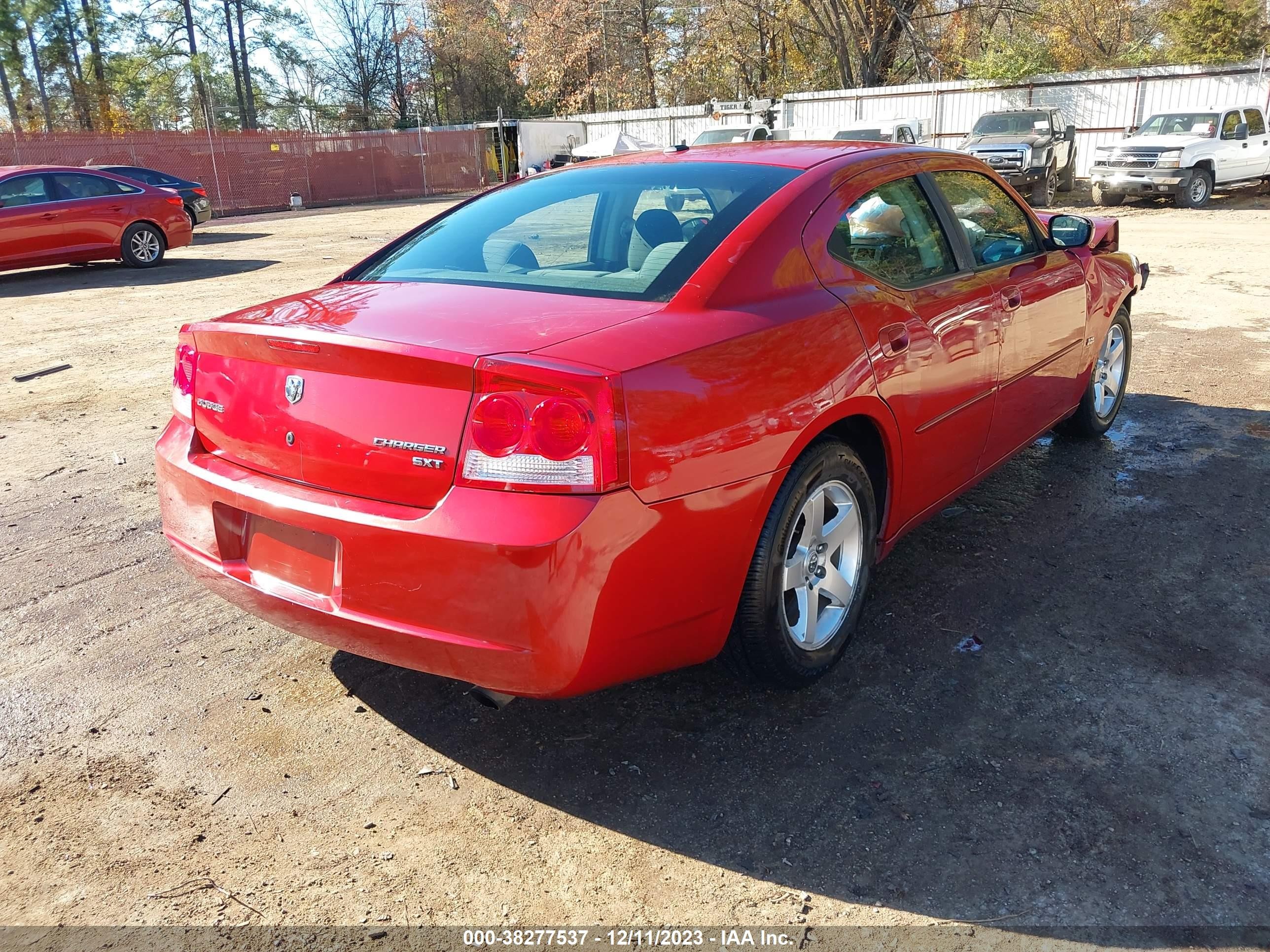 2010 Dodge Charger Sxt Red vin: 2B3CA3CV3AH305610