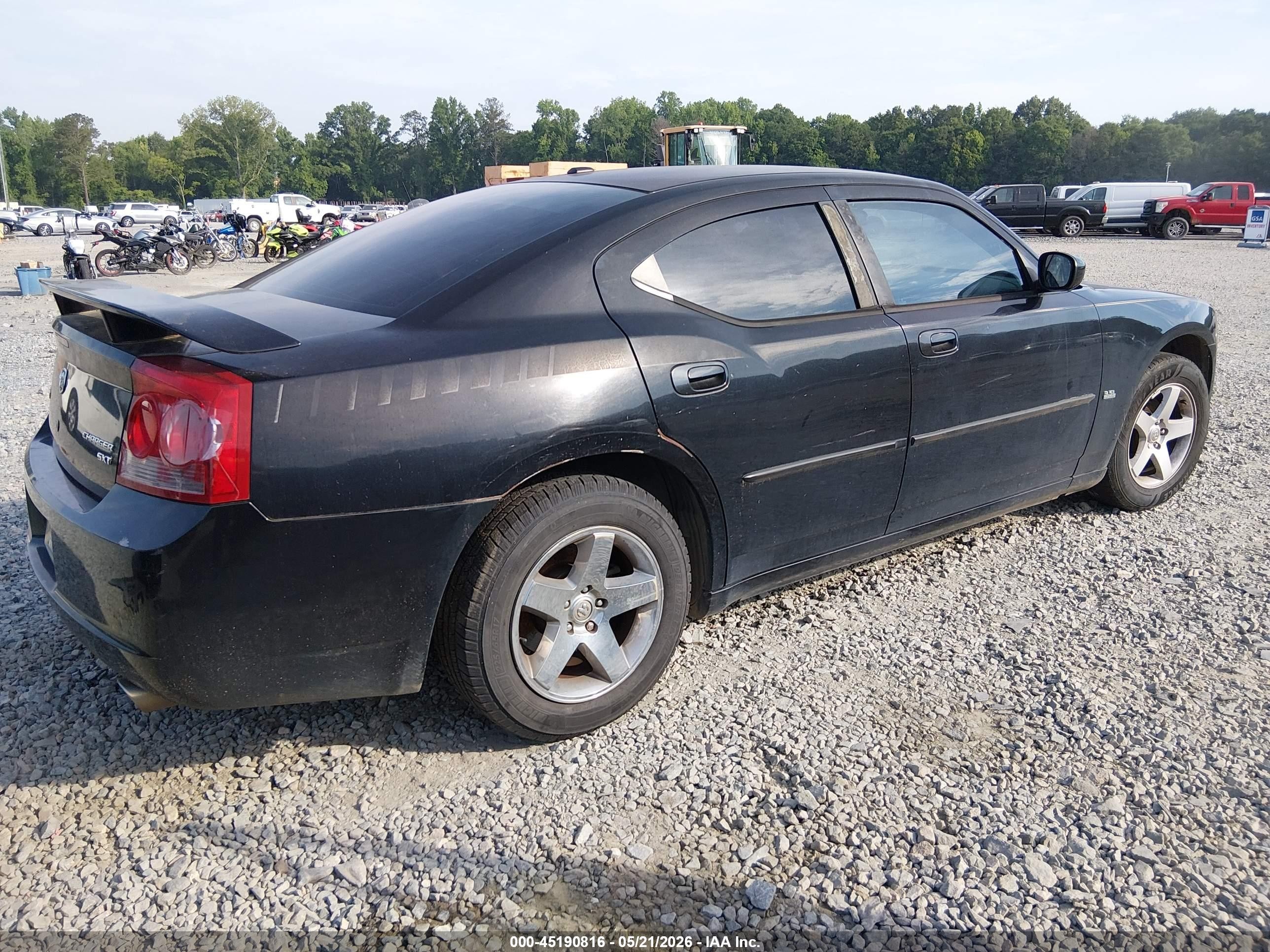 2010 Dodge Charger Sxt Black vin: 2B3CA3CV4AH277011