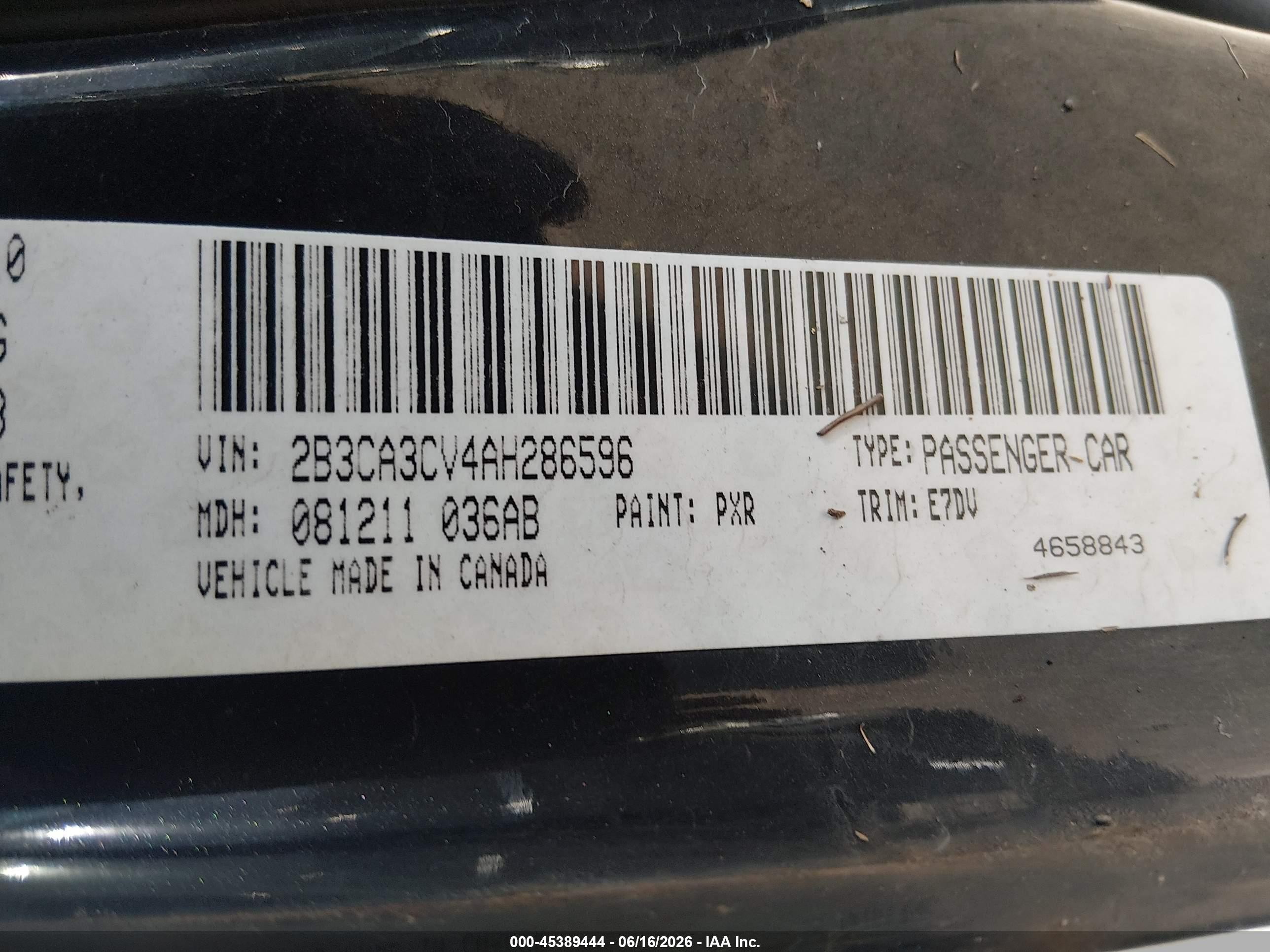 2010 Dodge Charger Sxt Black vin: 2B3CA3CV4AH286596