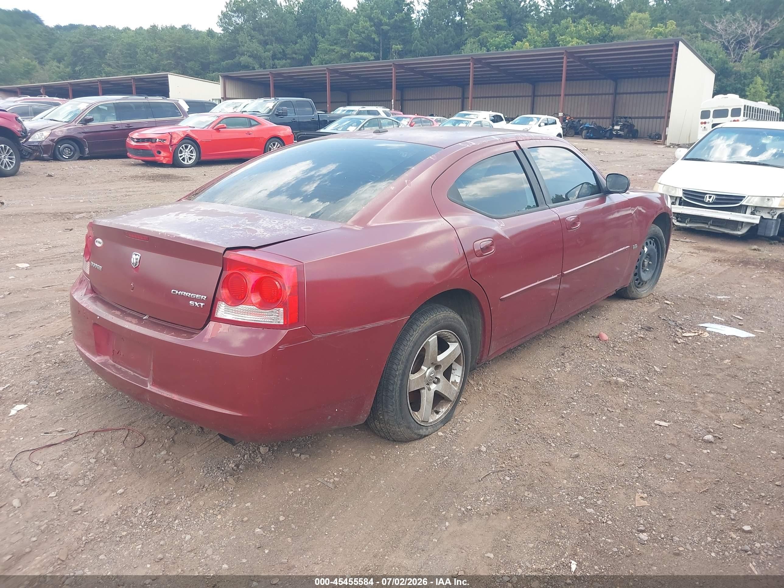 2010 Dodge Charger Sxt Красный vin: 2B3CA3CV4AH297940
