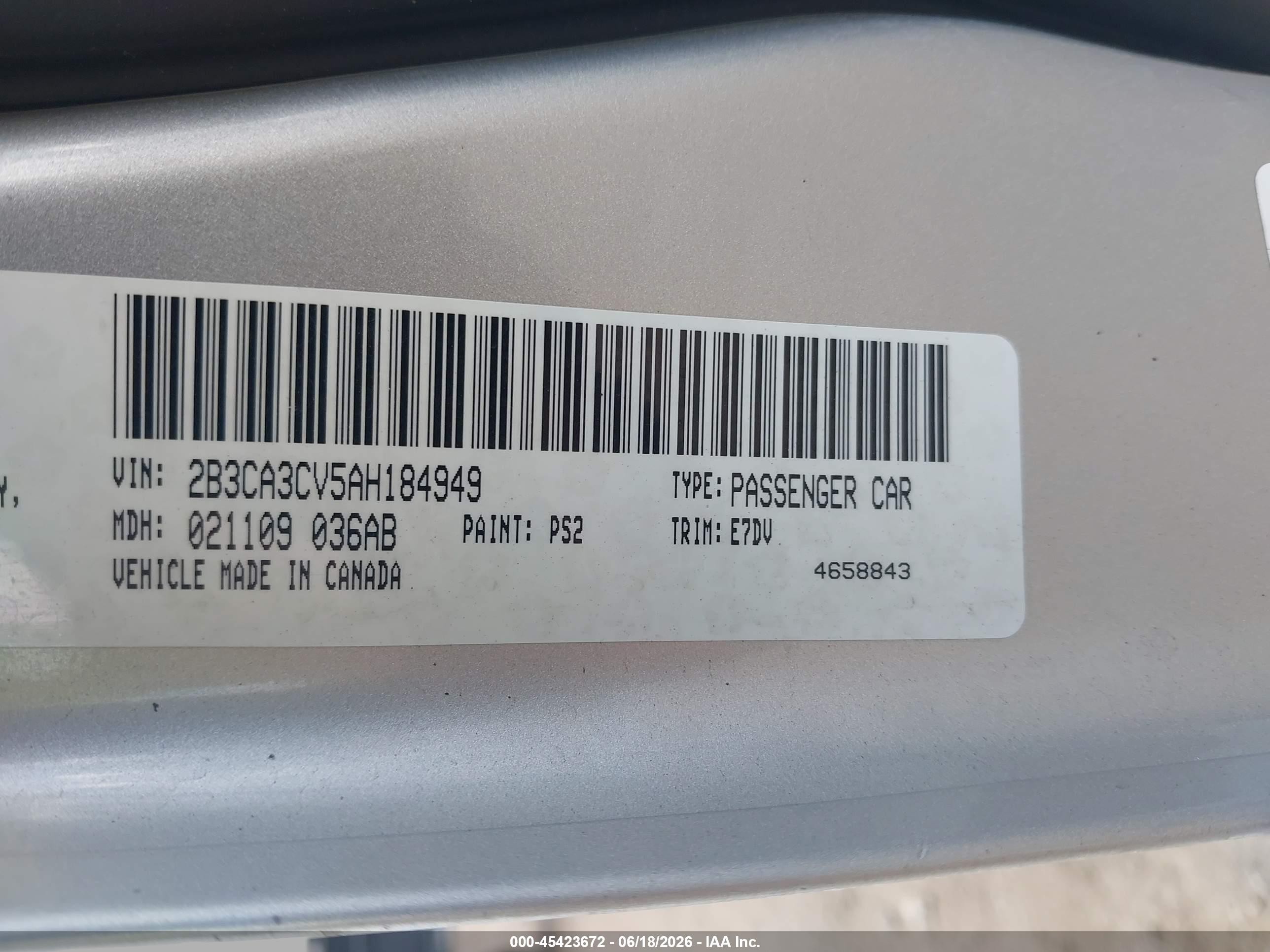 2010 Dodge Charger Sxt Silver vin: 2B3CA3CV5AH184949