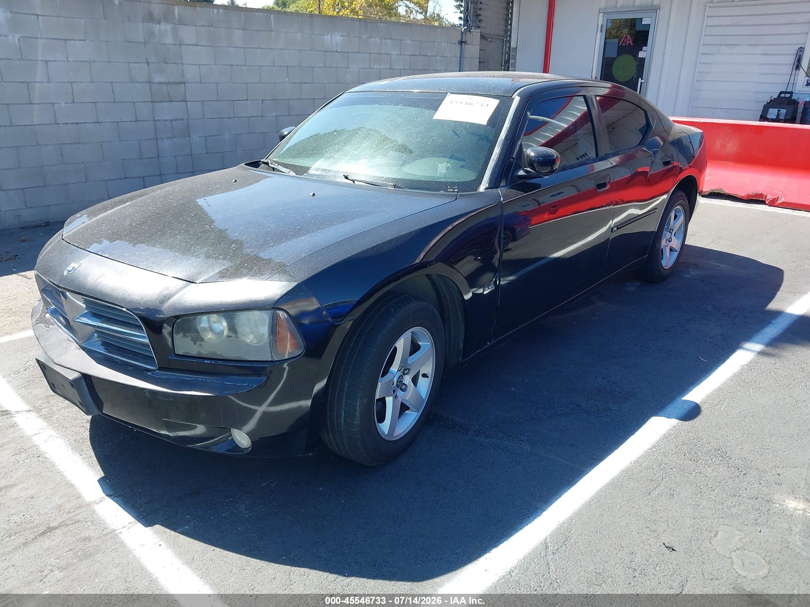2010 Dodge Charger Sxt Black vin: 2B3CA3CV5AH253011