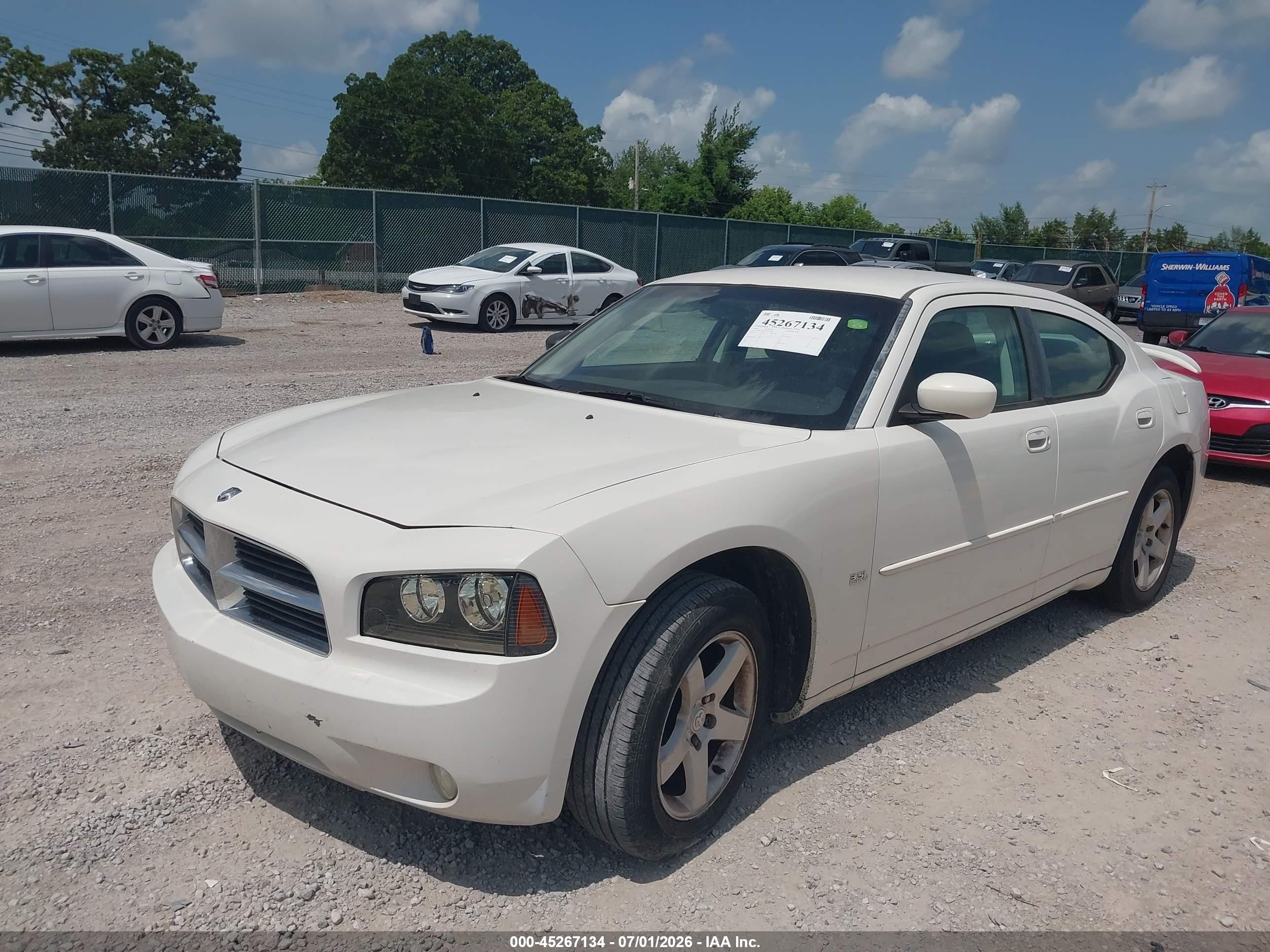 2010 Dodge Charger Sxt White vin: 2B3CA3CV7AH124638