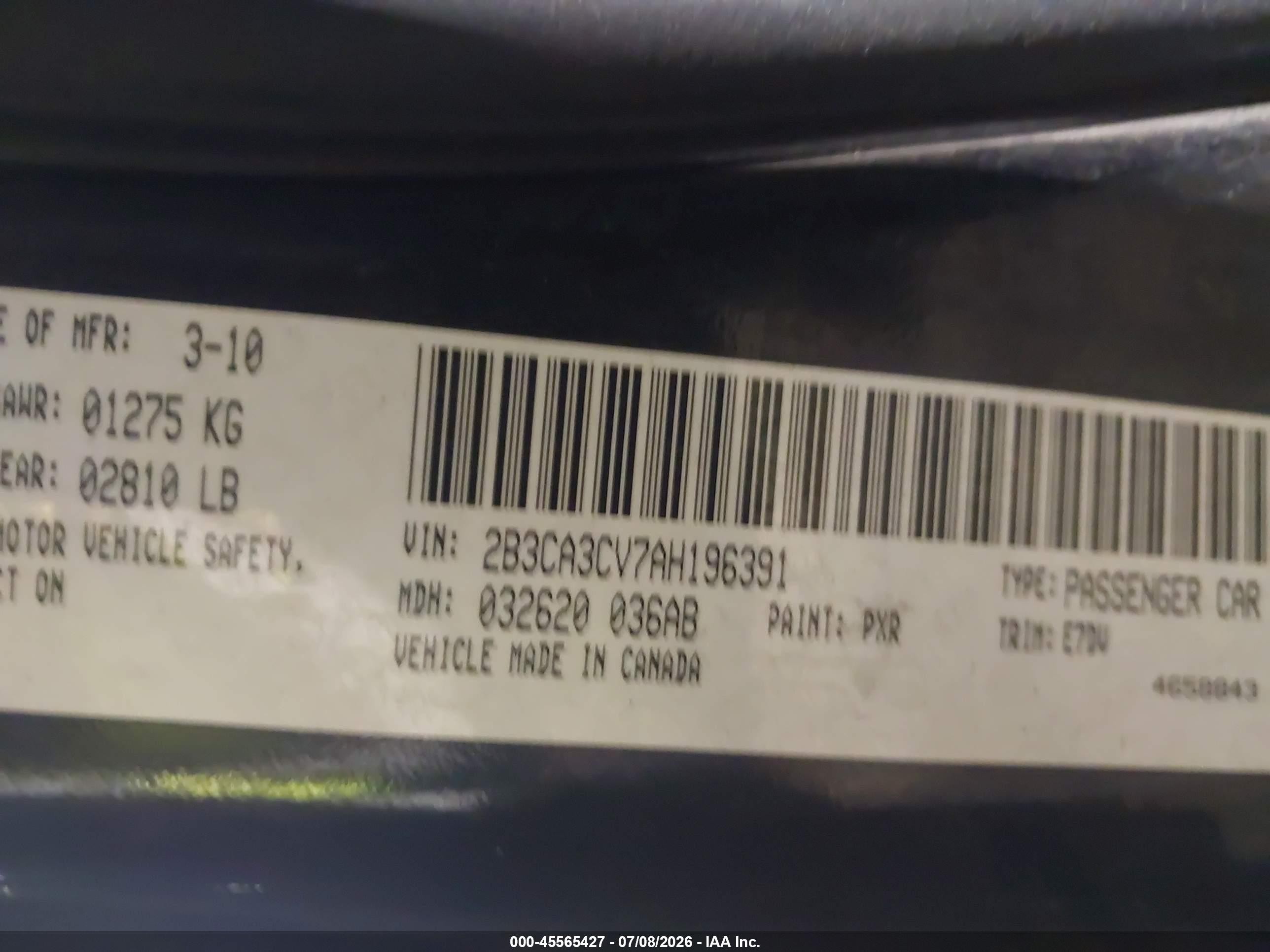 2010 Dodge Charger Sxt Black vin: 2B3CA3CV7AH196391