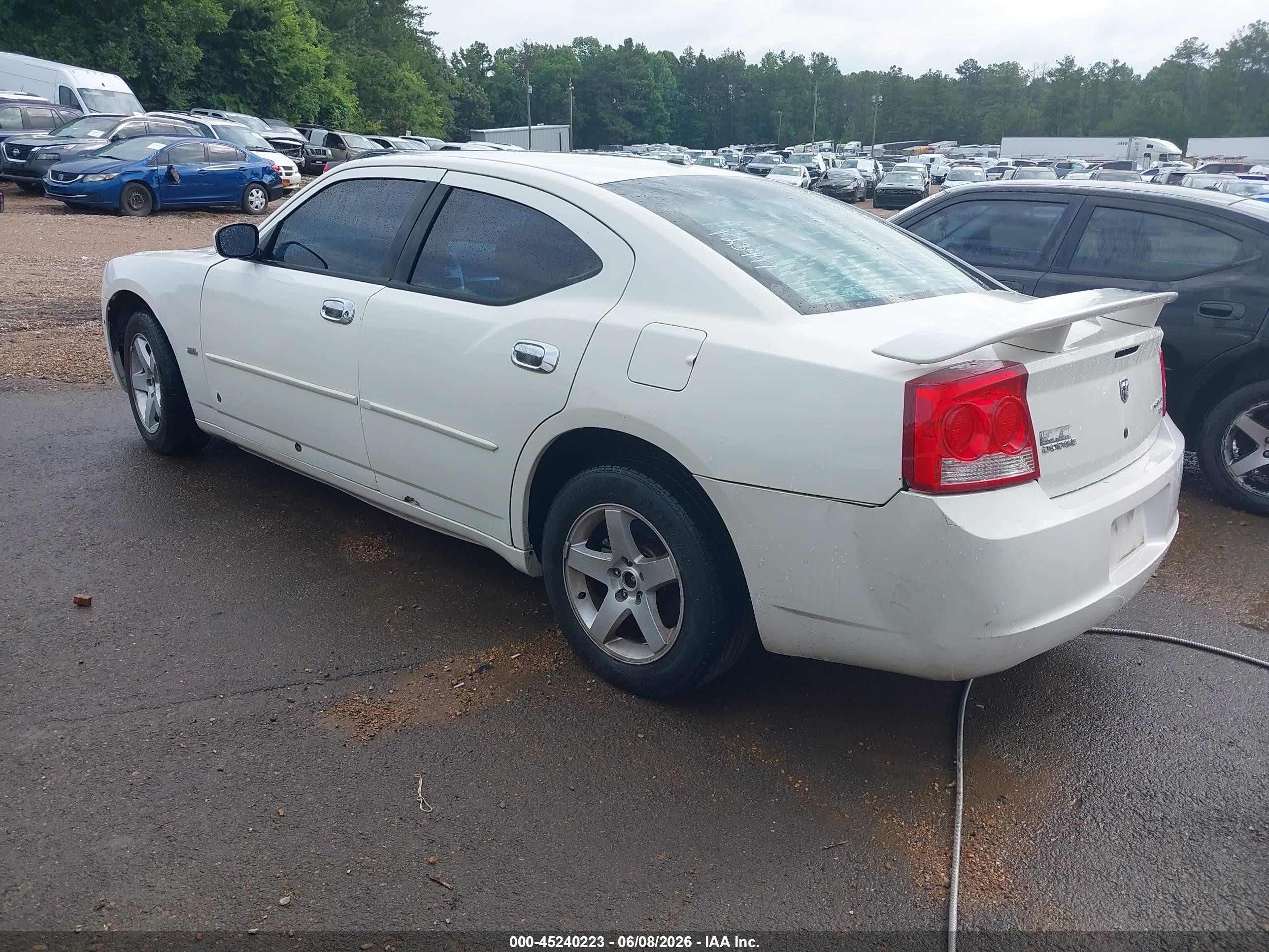 2010 Dodge Charger Sxt White vin: 2B3CA3CV8AH123997