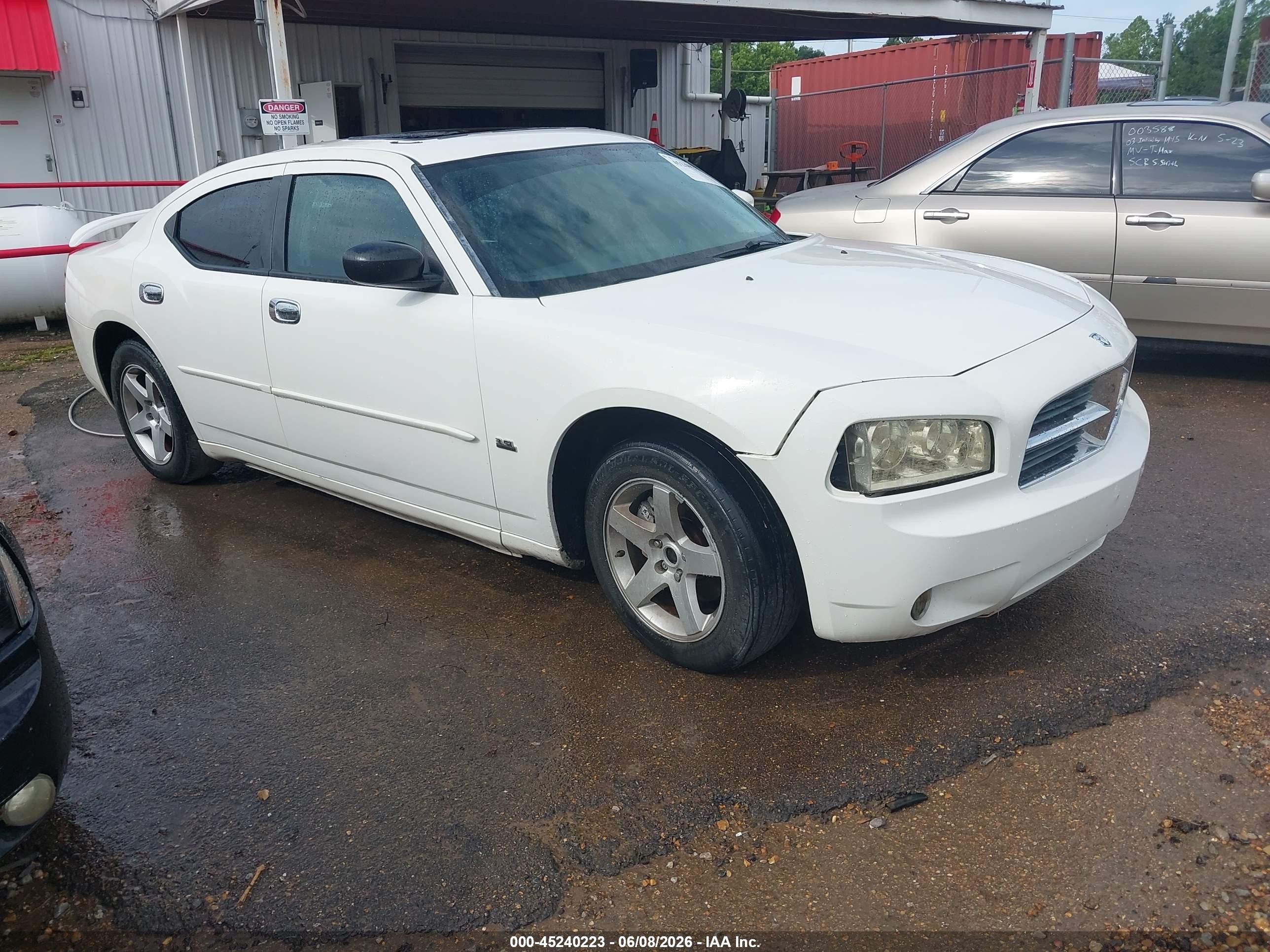 2010 Dodge Charger Sxt White vin: 2B3CA3CV8AH123997