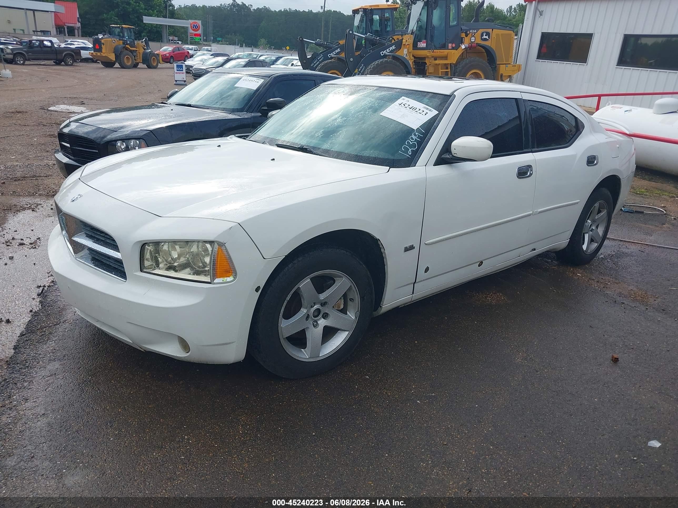 2010 Dodge Charger Sxt White vin: 2B3CA3CV8AH123997