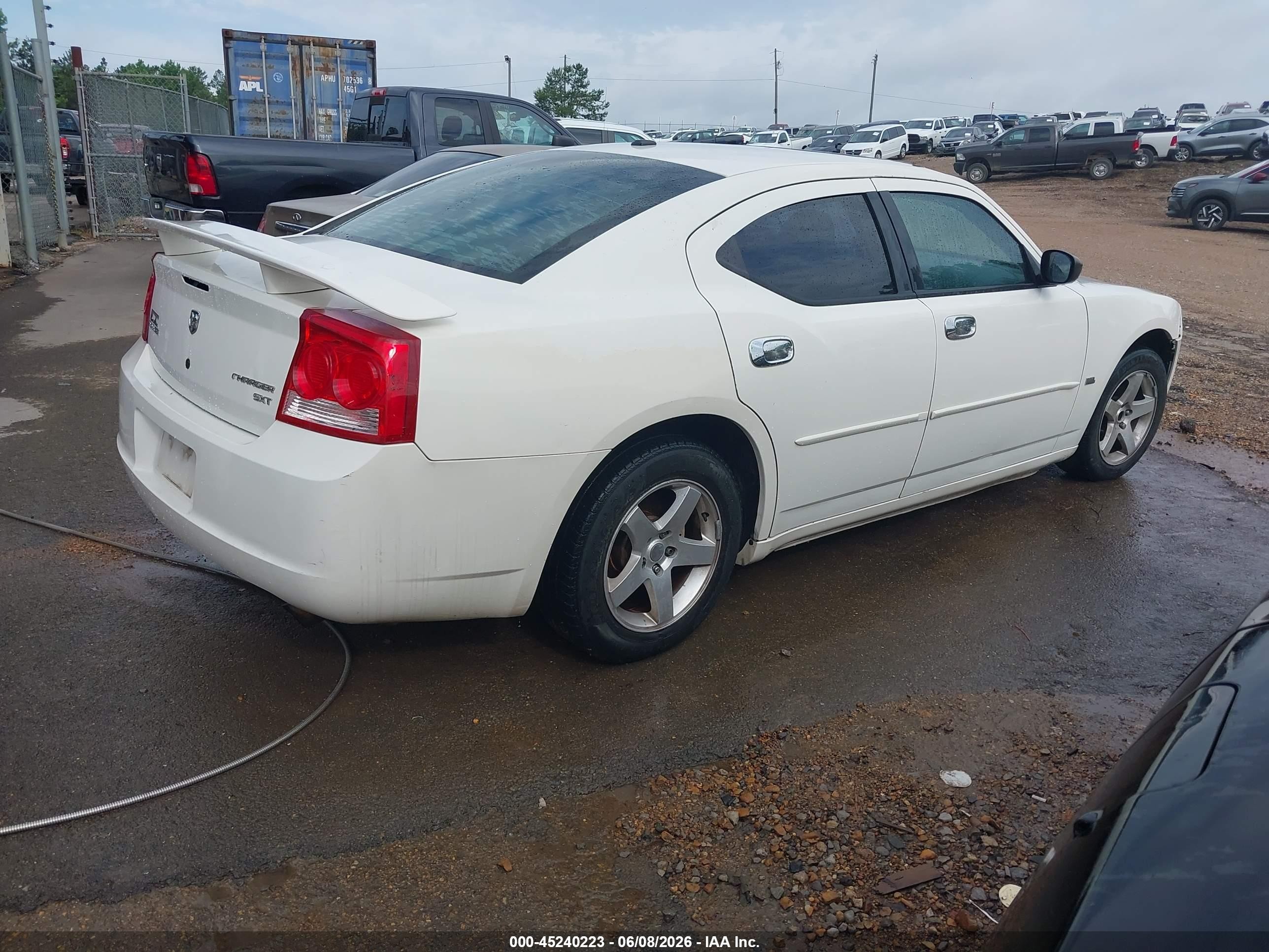 2010 Dodge Charger Sxt White vin: 2B3CA3CV8AH123997