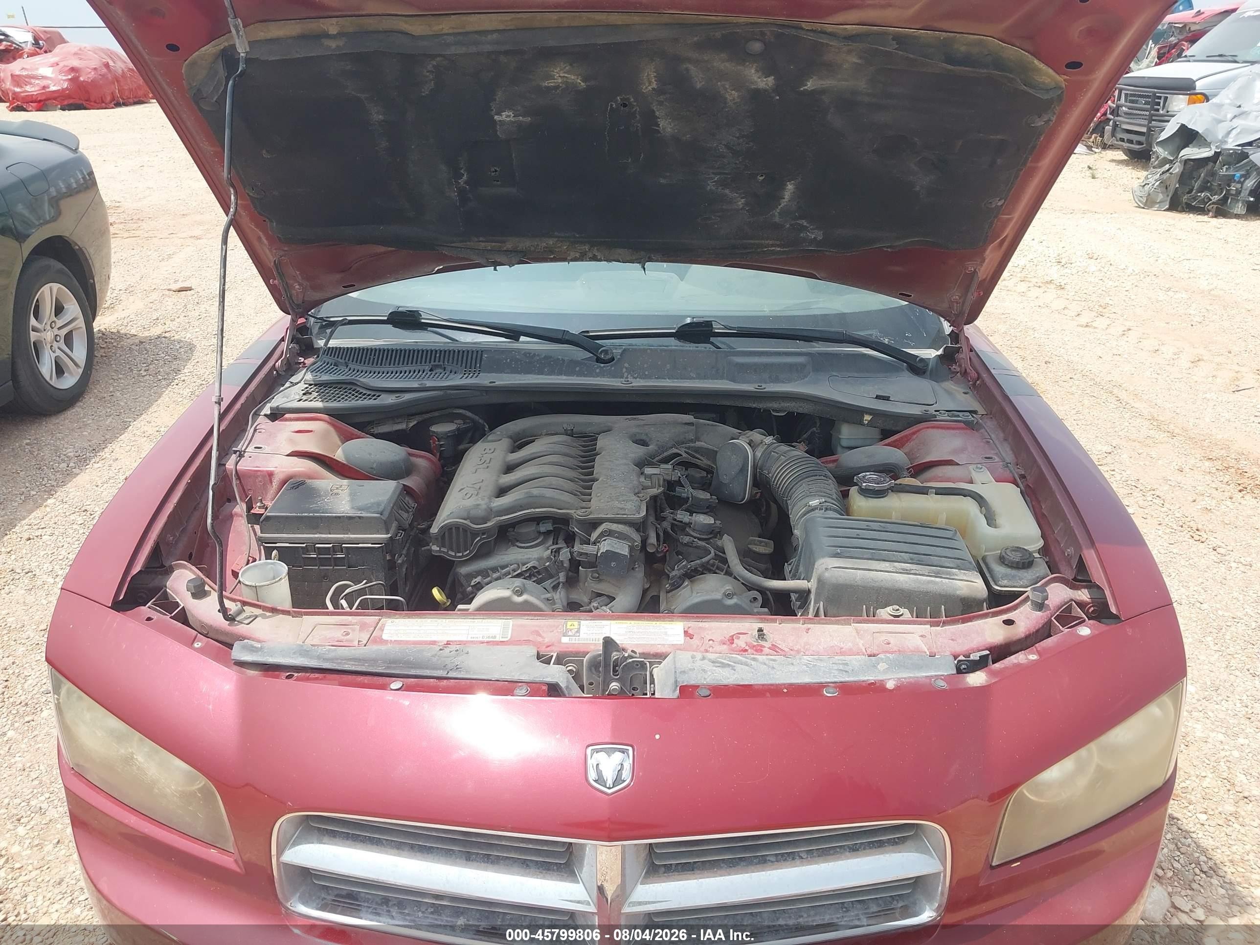 2010 Dodge Charger Sxt Burgundy vin: 2B3CA3CV8AH128178