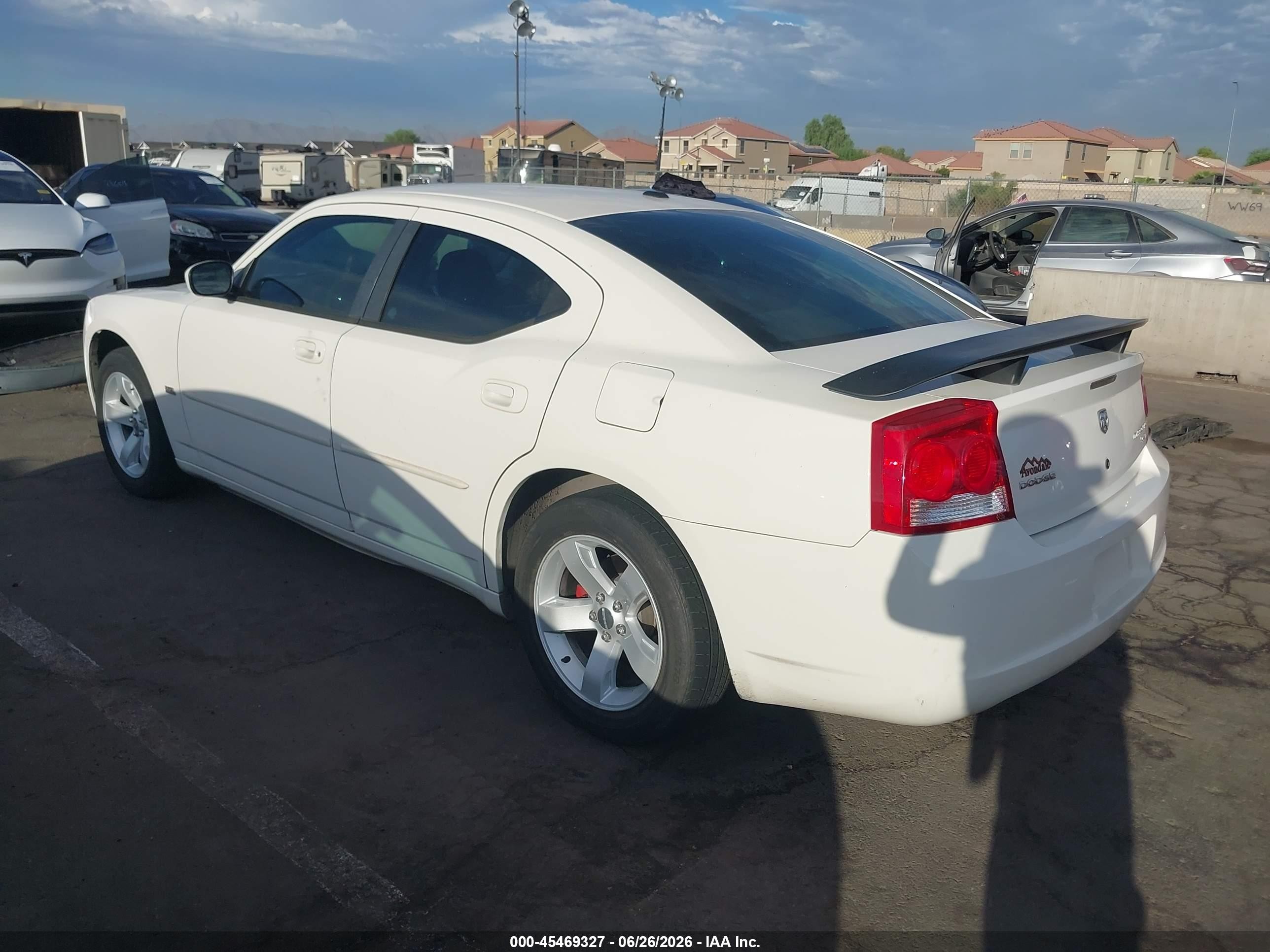 2010 Dodge Charger Sxt White vin: 2B3CA3CV8AH212047