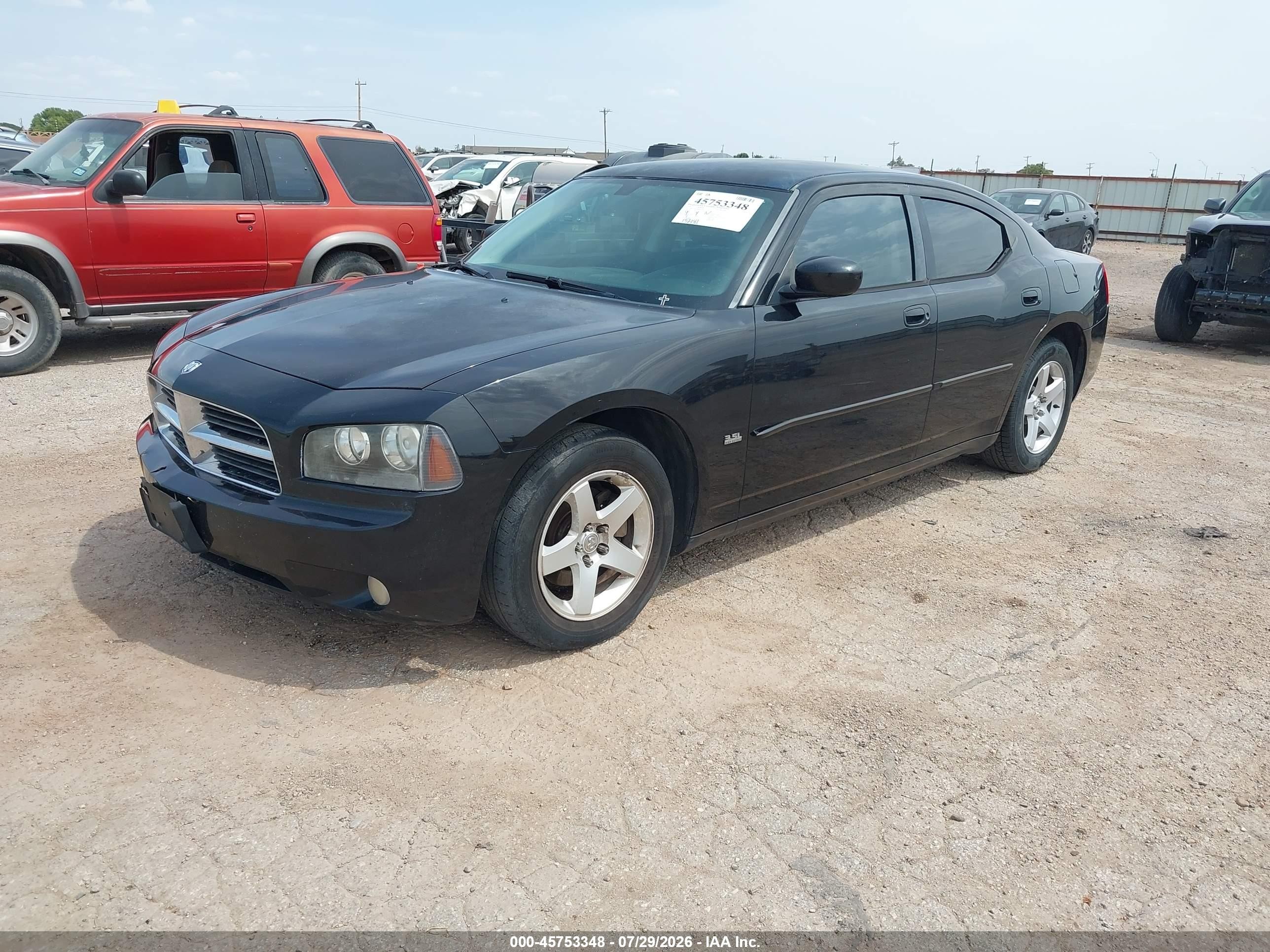 2010 Dodge Charger Sxt Black vin: 2B3CA3CV9AH187790