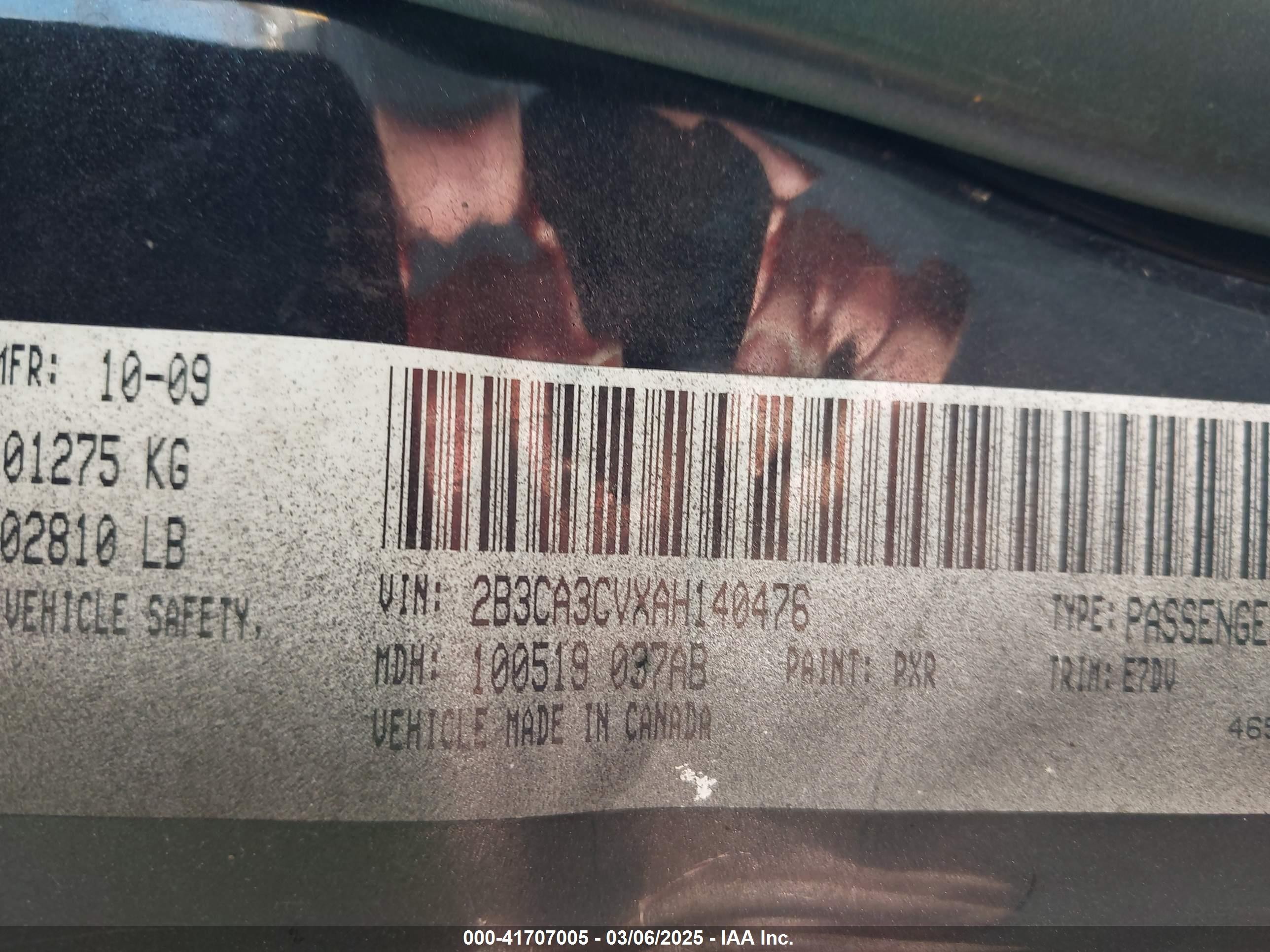 2010 Dodge Charger Sxt Black vin: 2B3CA3CVXAH140476