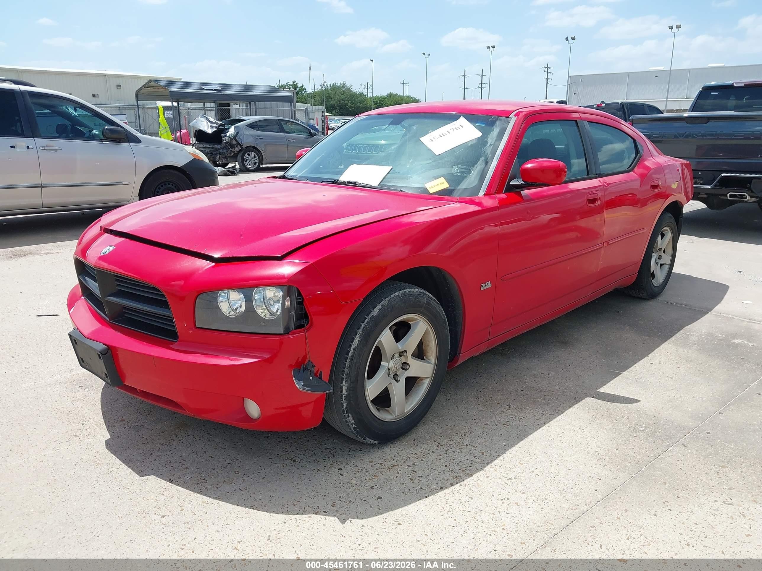 2010 Dodge Charger Sxt Red vin: 2B3CA3CVXAH210140