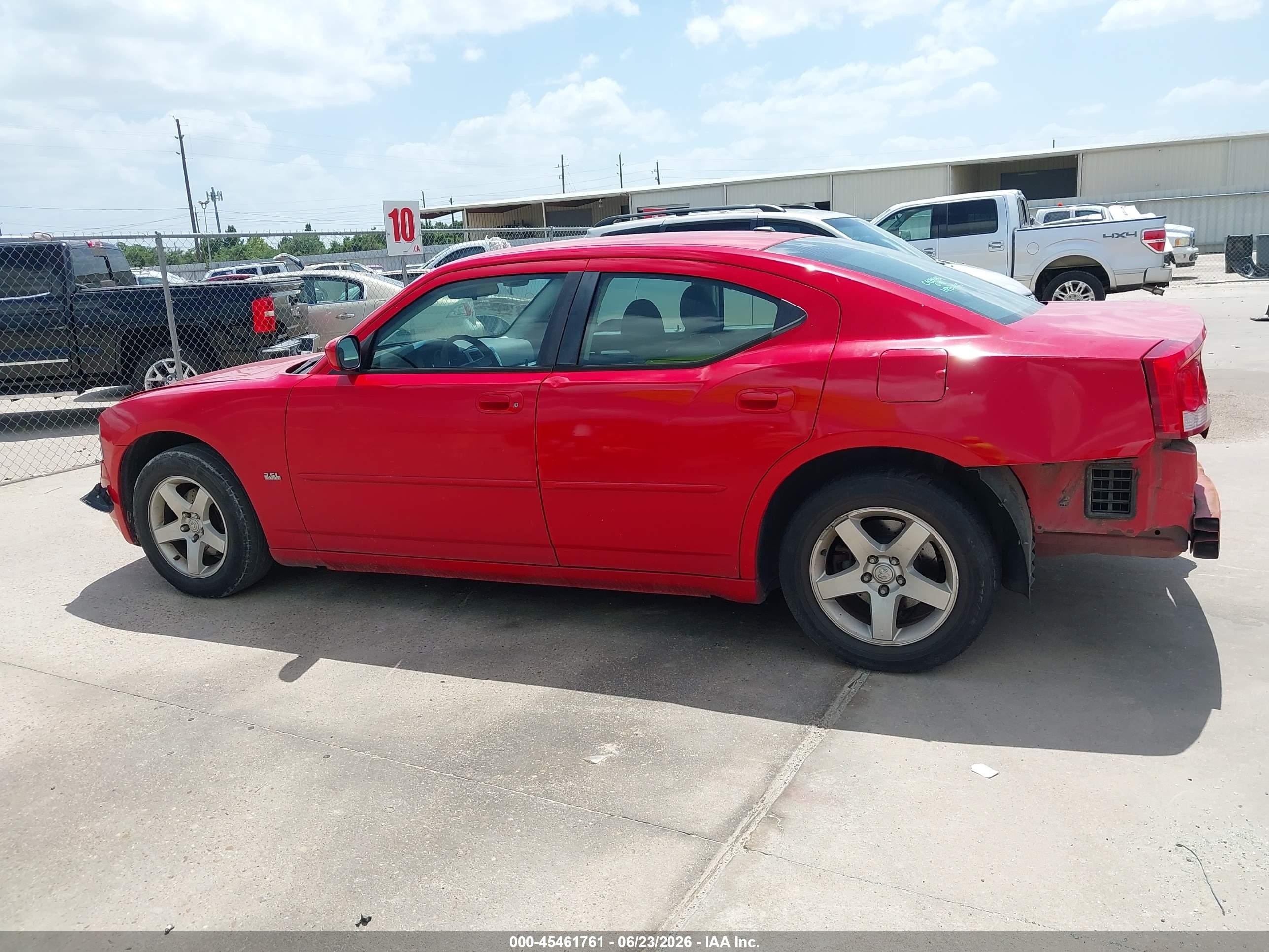 2010 Dodge Charger Sxt Red vin: 2B3CA3CVXAH210140