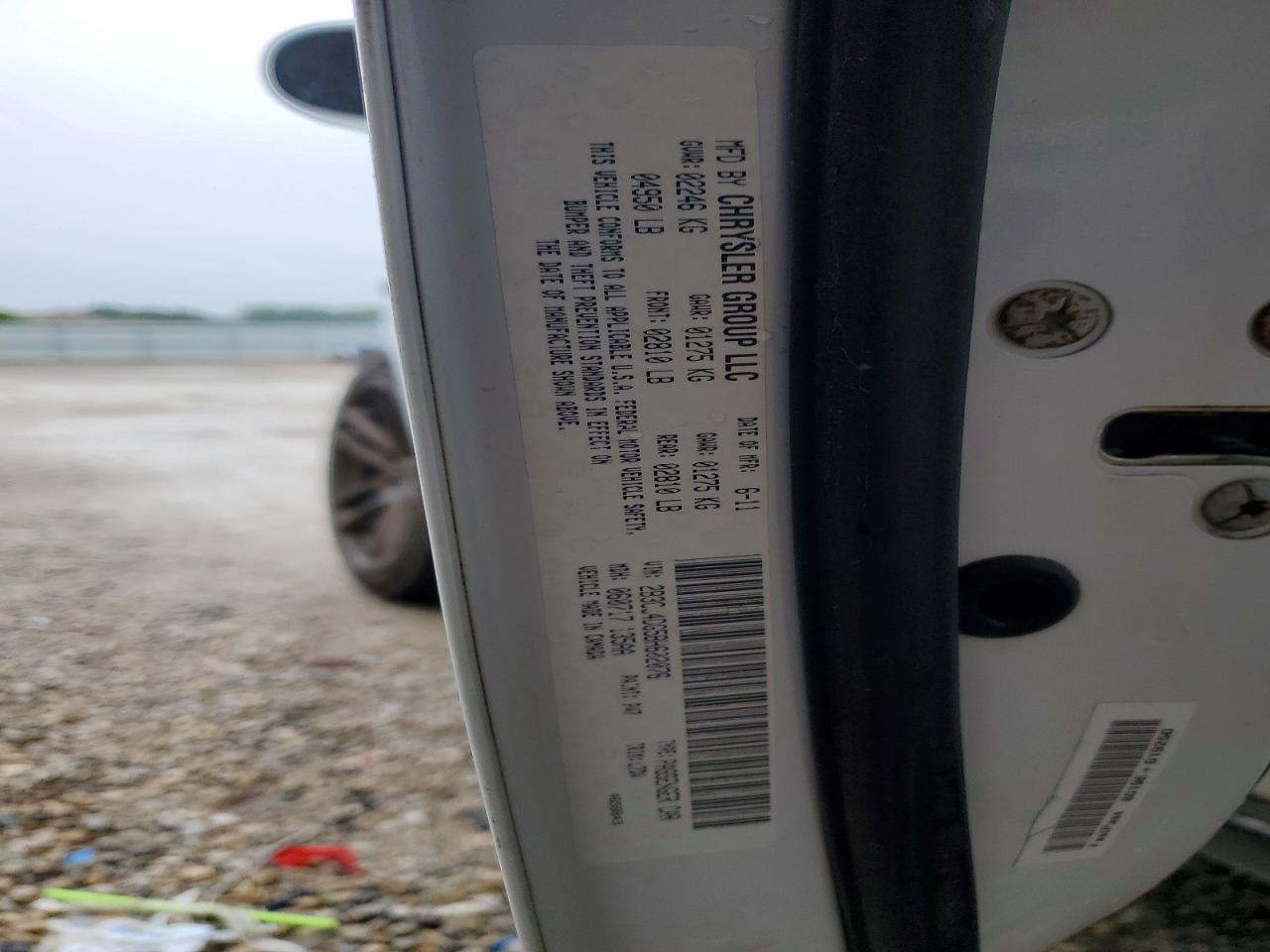 2011 Dodge Challenger White vin: 2B3CJ4DG5BH602076