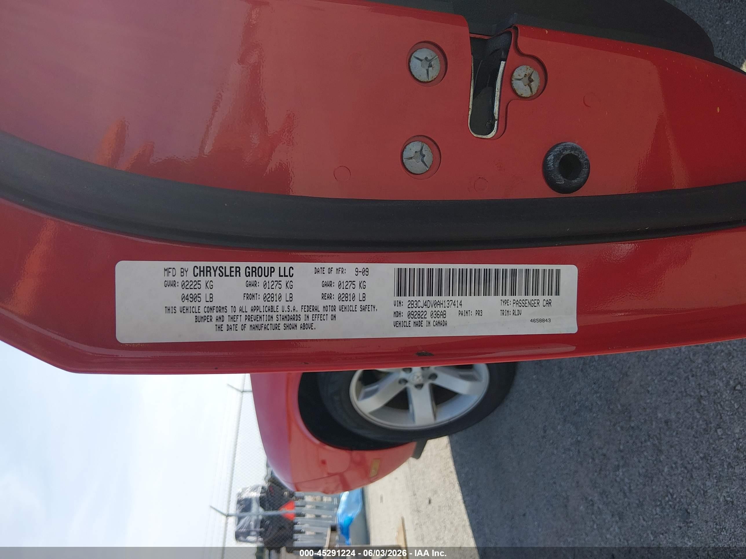 2010 Dodge Challenger Se Красный vin: 2B3CJ4DV0AH137414