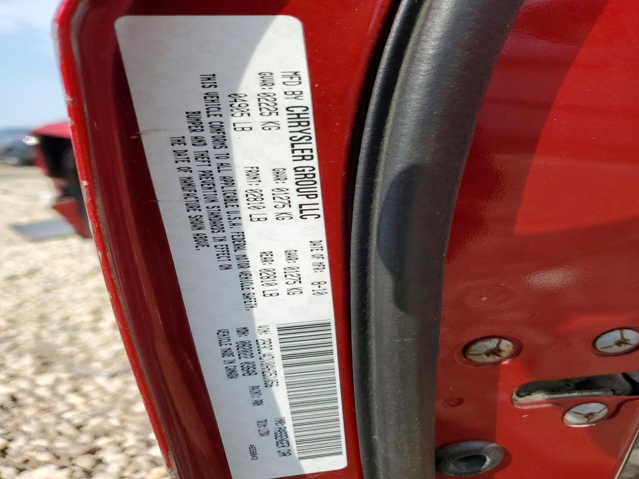 2010 Dodge Challenger Se Red vin: 2B3CJ4DV0AH251056