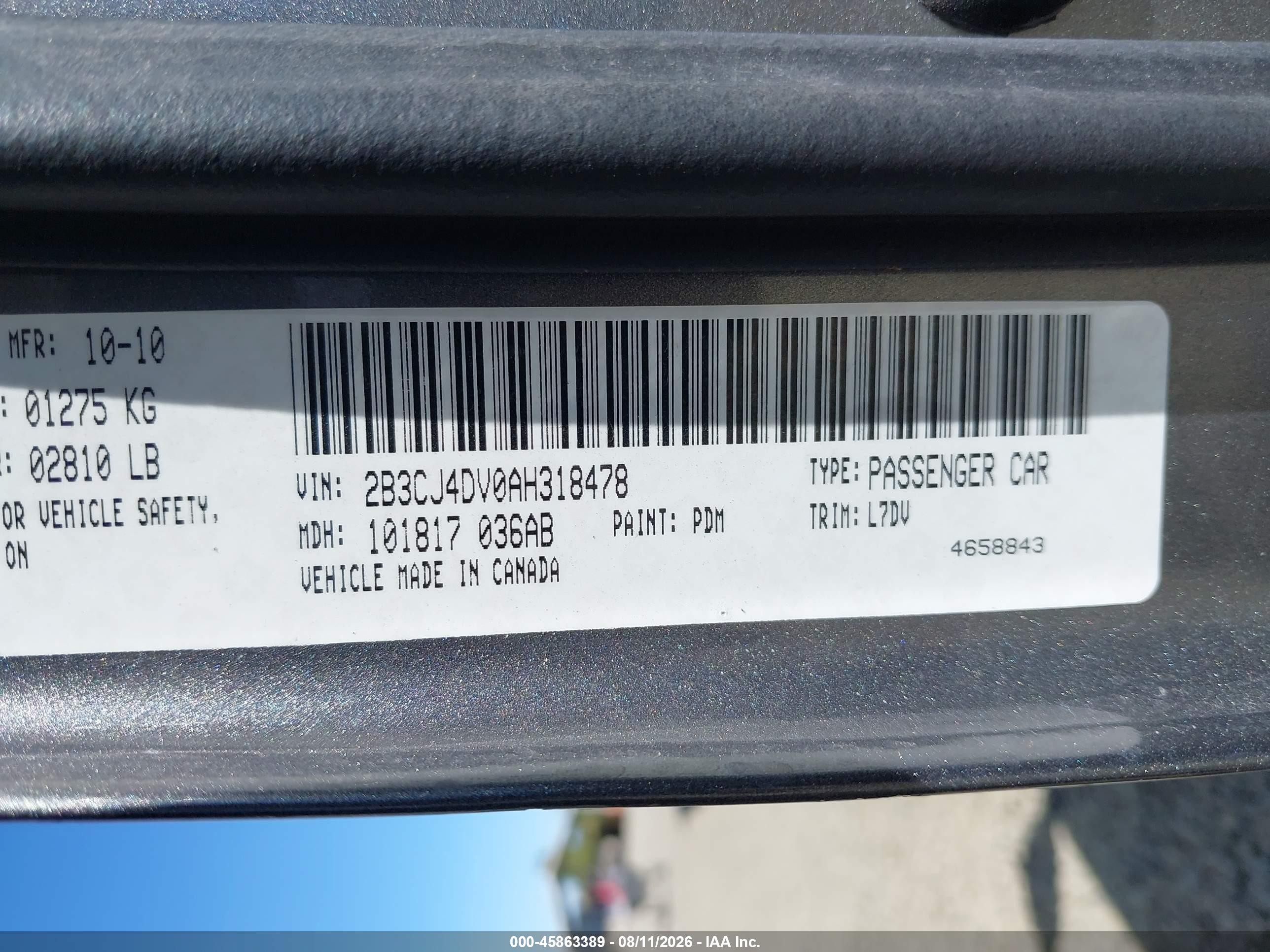 2010 Dodge Challenger Se Серый vin: 2B3CJ4DV0AH318478