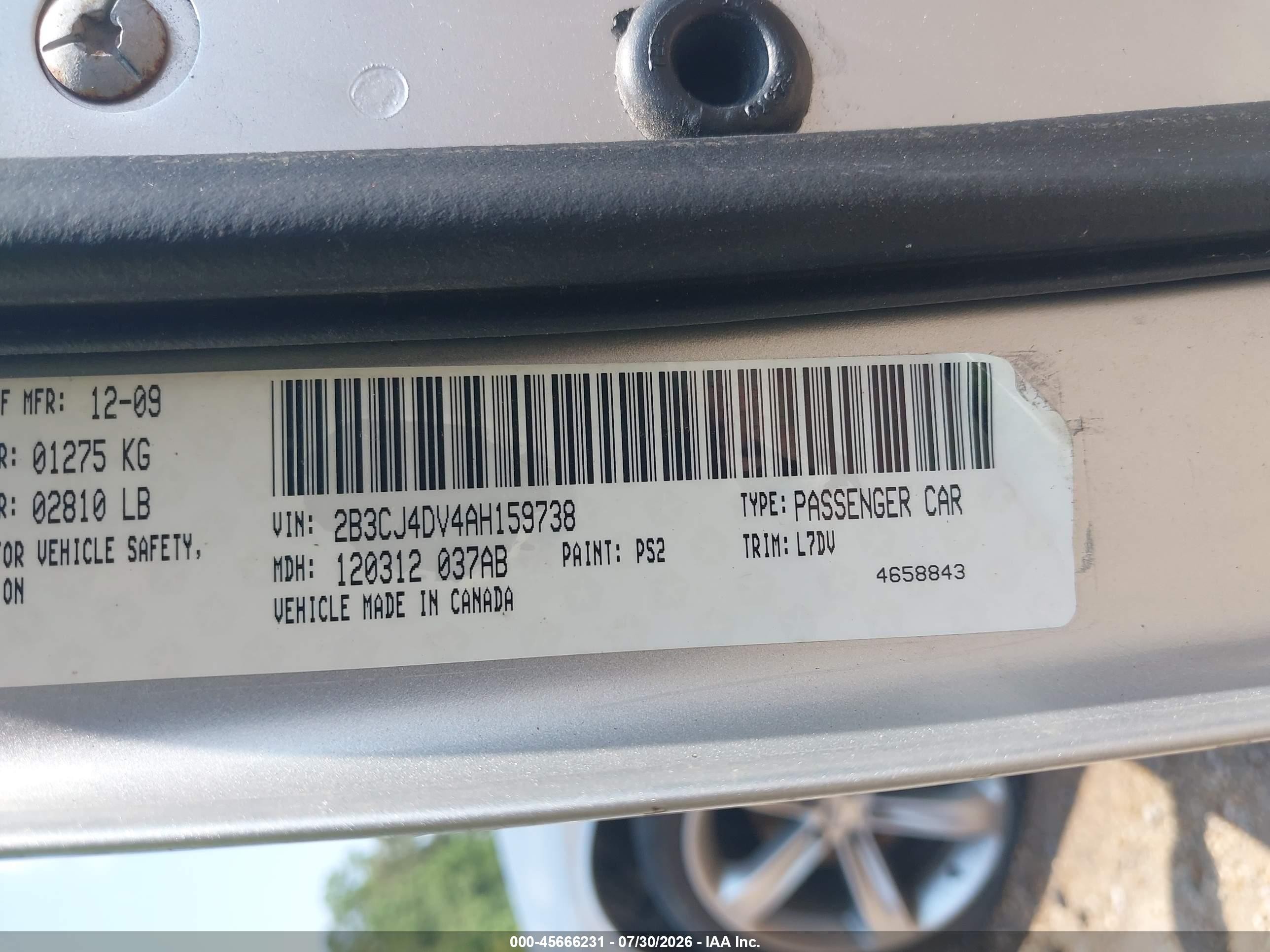 2010 Dodge Challenger Se Silver vin: 2B3CJ4DV4AH159738