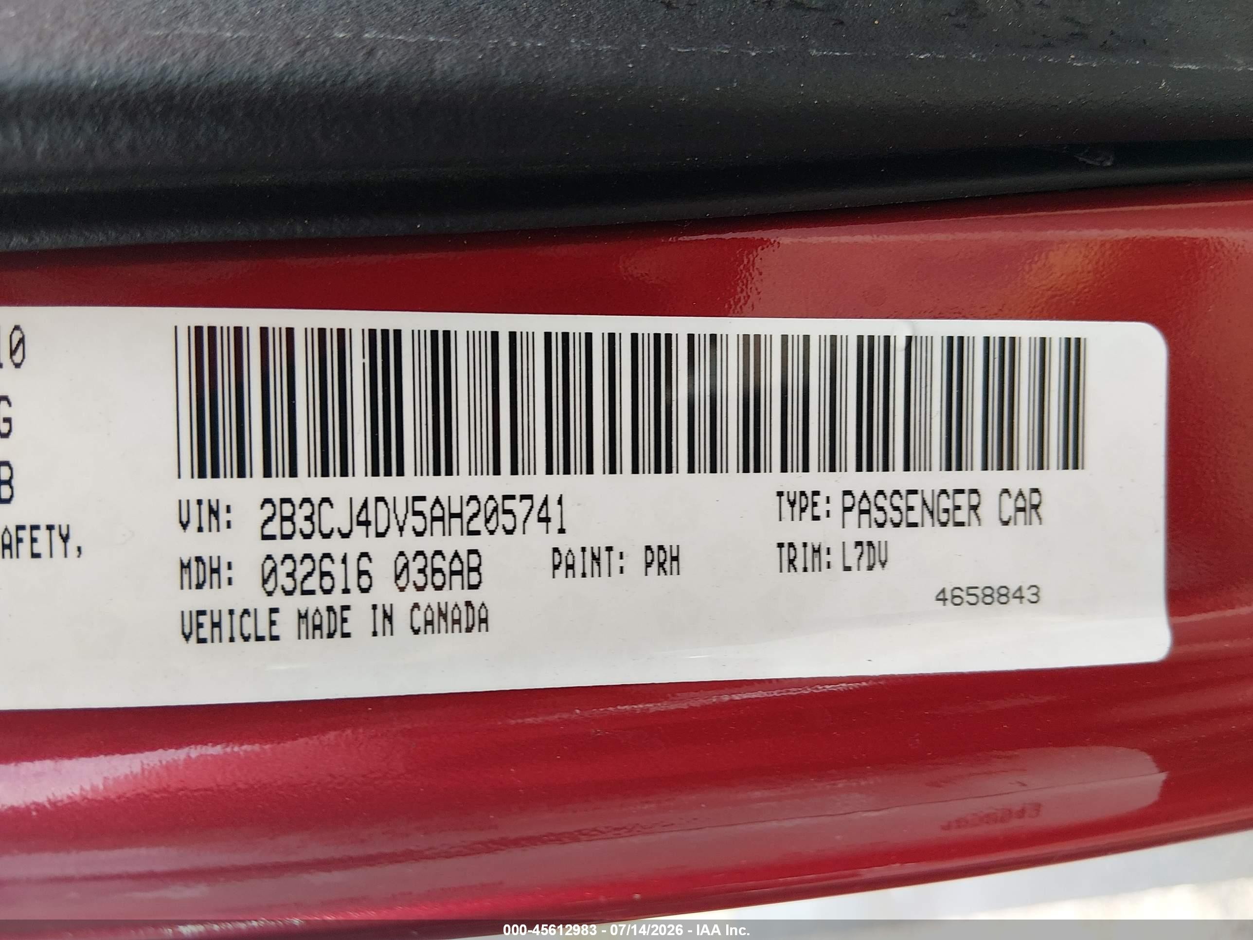 2010 Dodge Challenger Se Red vin: 2B3CJ4DV5AH205741