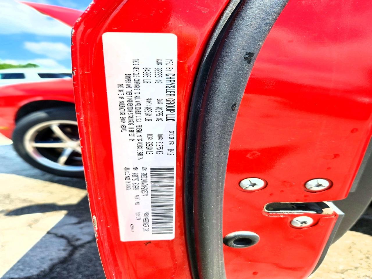 2010 Dodge Challenger Se Red vin: 2B3CJ4DV7AH265374