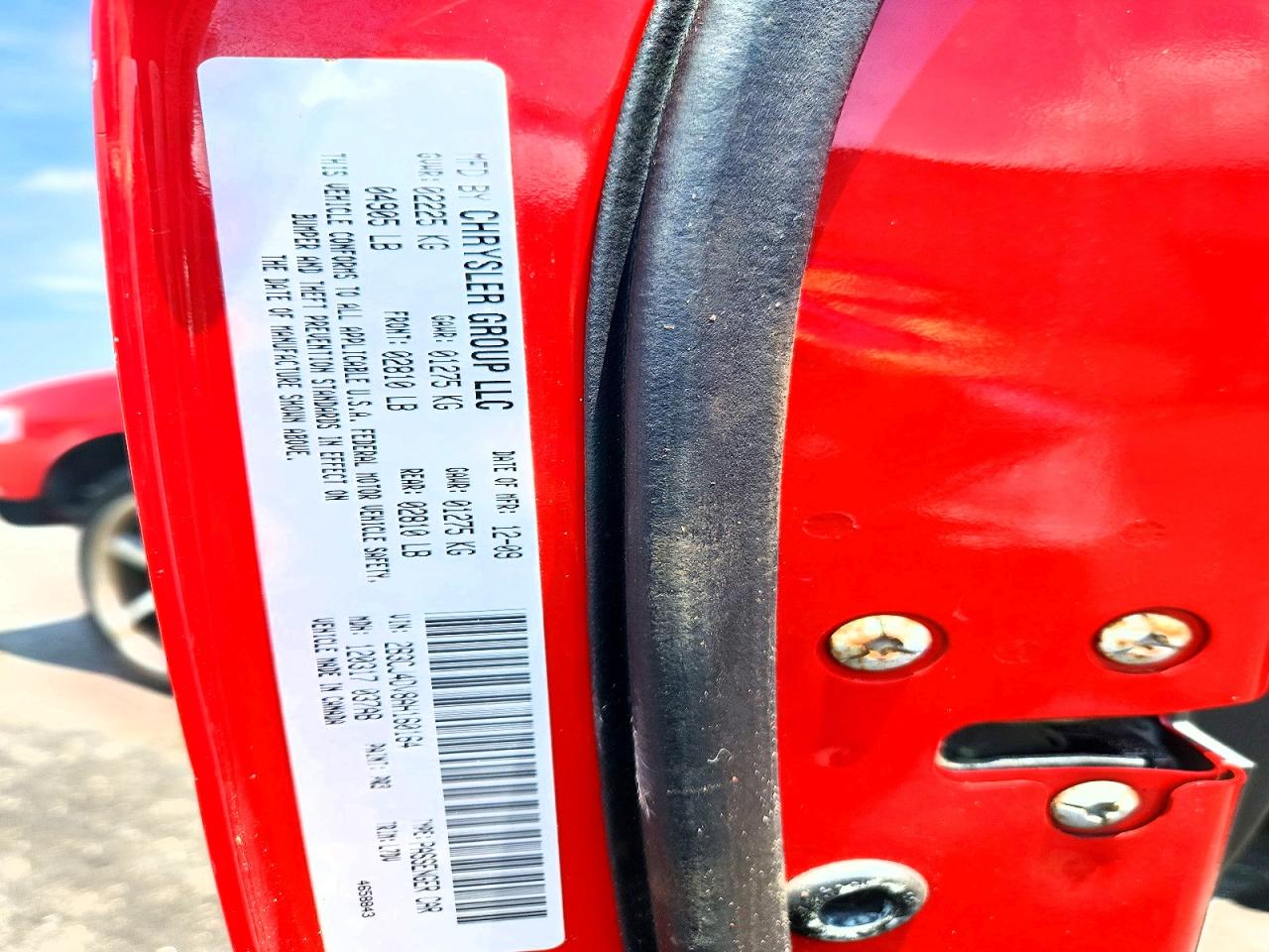 2010 Dodge Challenger Se Red vin: 2B3CJ4DV8AH160164