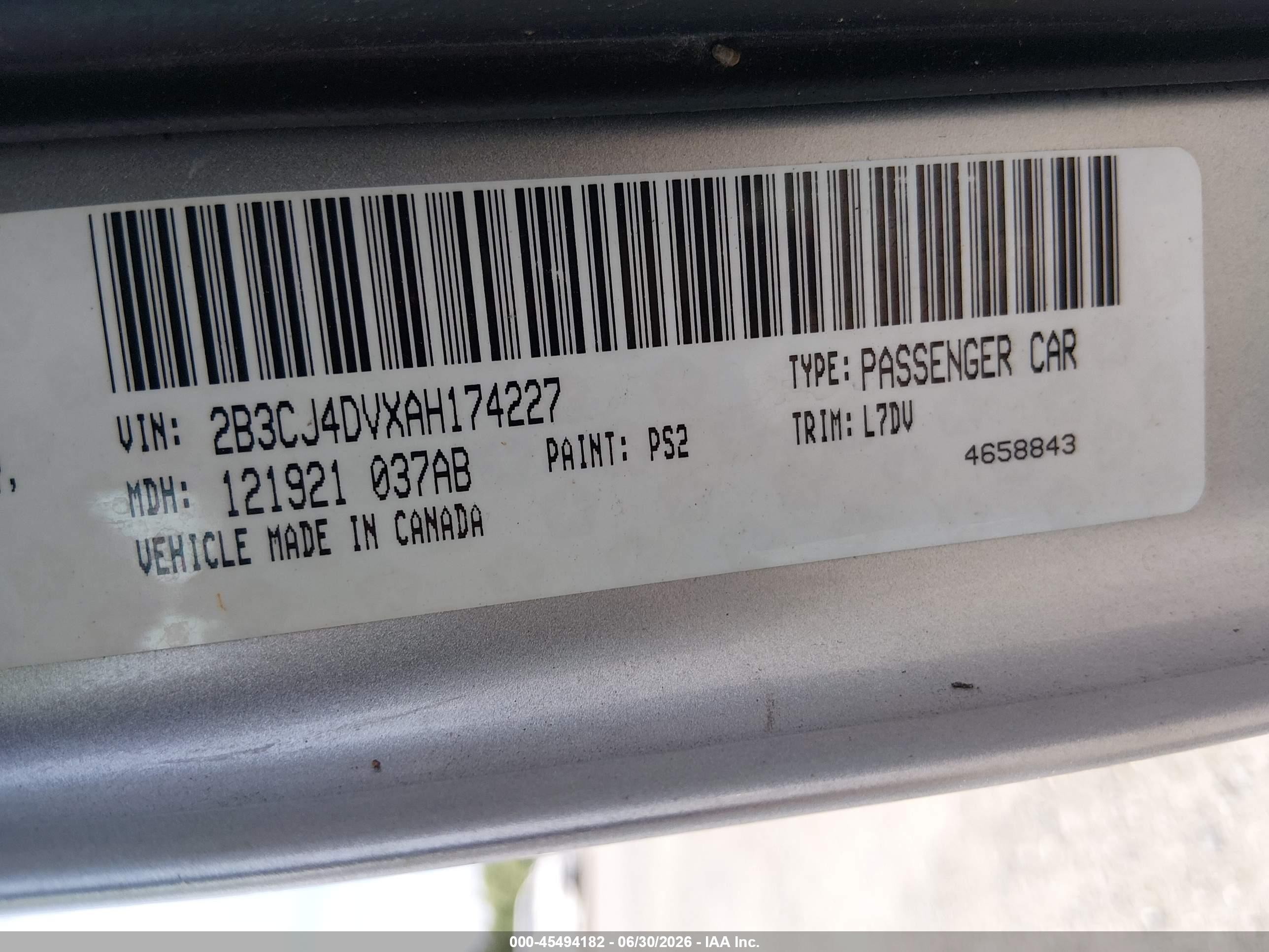 2010 Dodge Challenger Se Silver vin: 2B3CJ4DVXAH174227