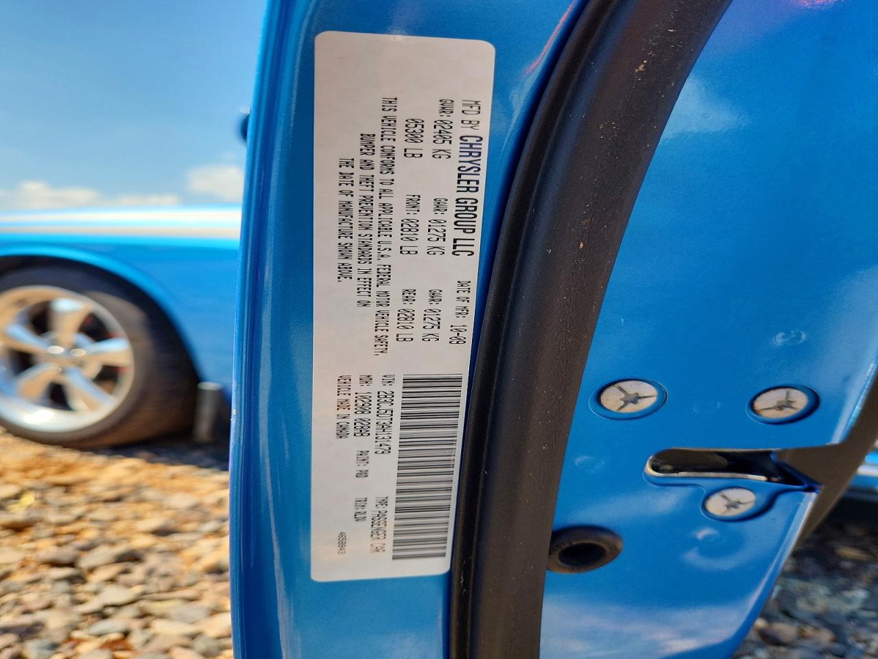 2010 Dodge Challenger R Blue vin: 2B3CJ5DT3AH131479