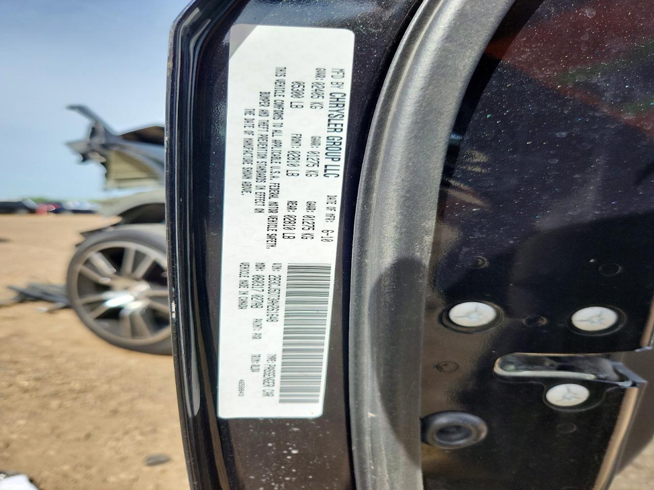 2010 Dodge Challenger R/t Black vin: 2B3CJ5DT3AH261648