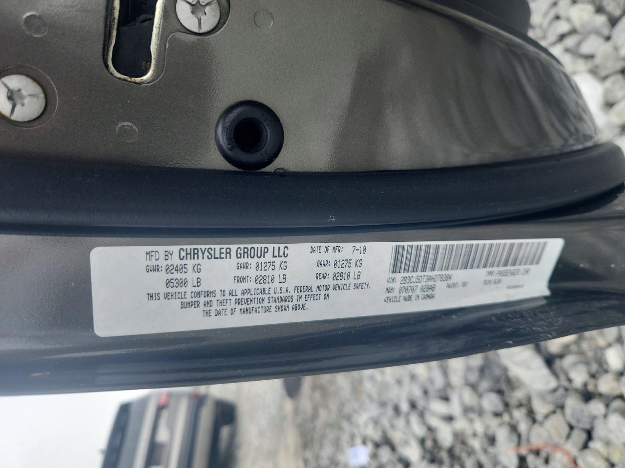 2010 Dodge Challenger R/t Gray vin: 2B3CJ5DT3AH278384