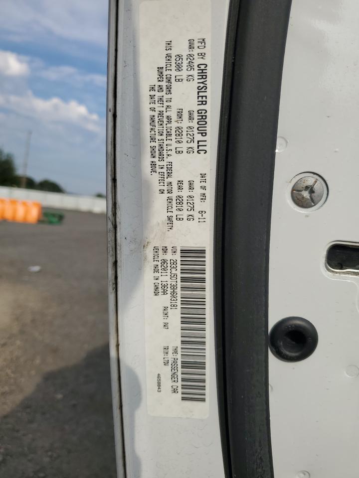 2011 Dodge Challenger White vin: 2B3CJ5DT3BH603181