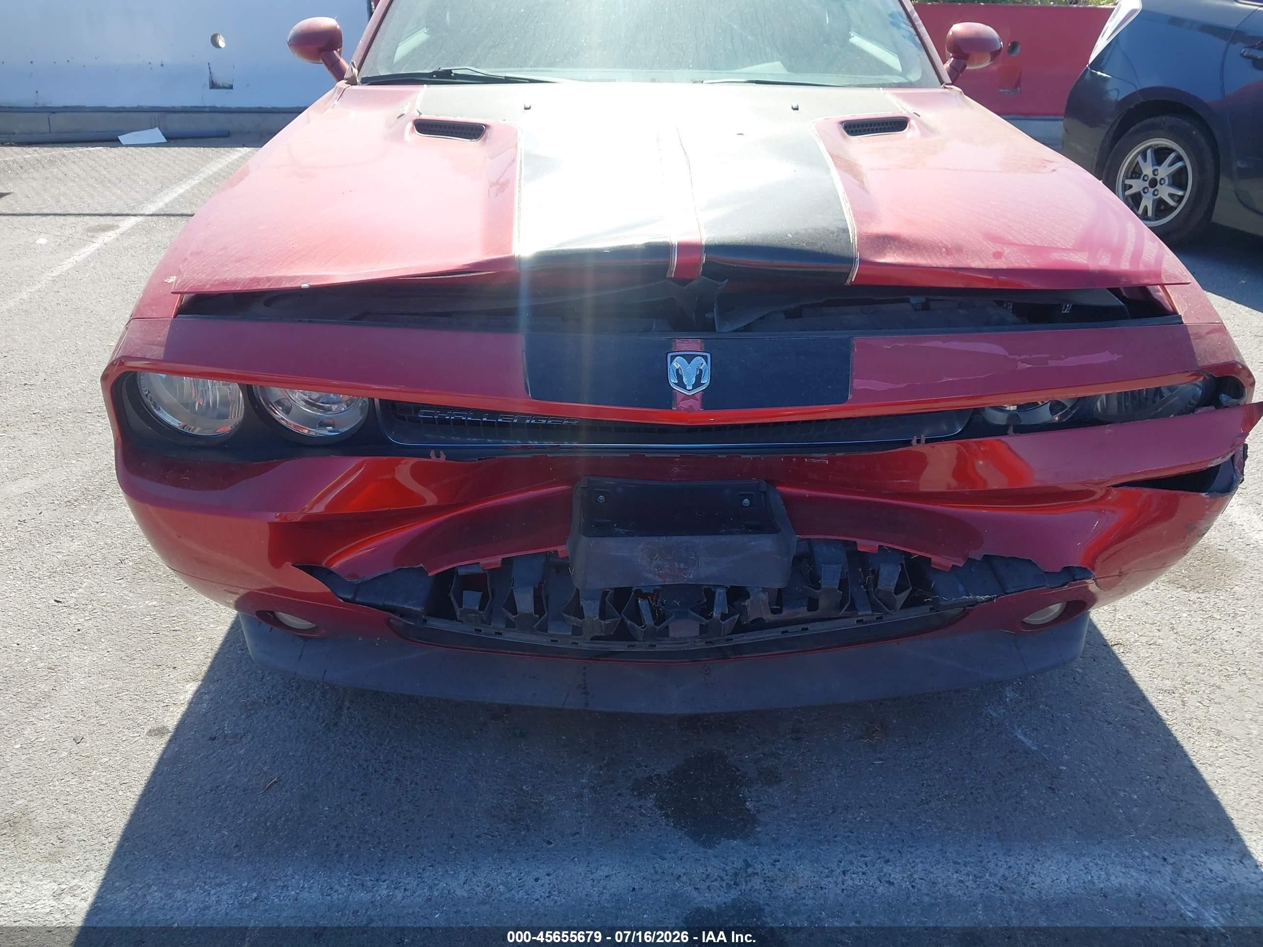 2010 Dodge Challenger R/t Red vin: 2B3CJ5DT5AH261439