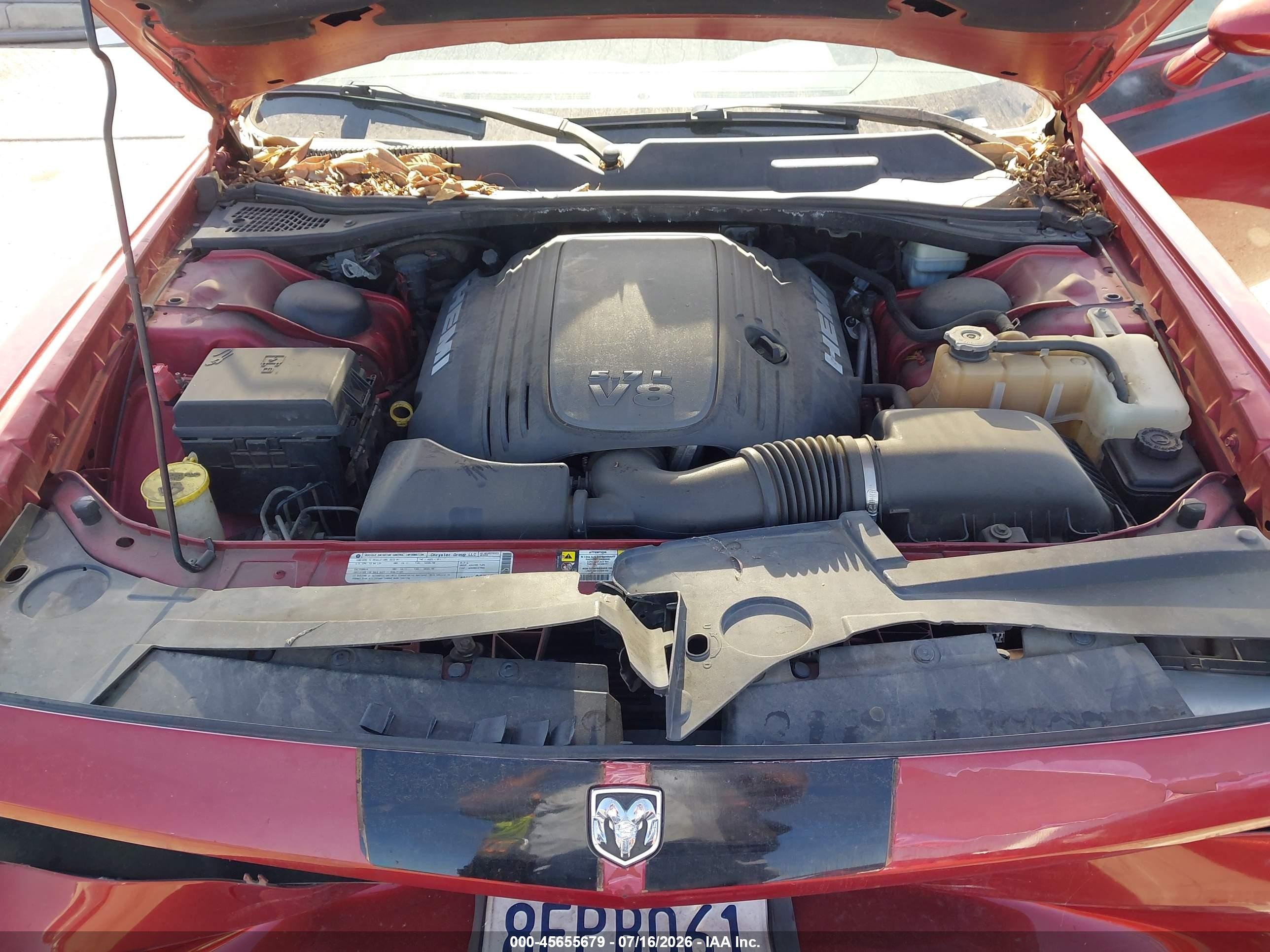 2010 Dodge Challenger R/t Red vin: 2B3CJ5DT5AH261439