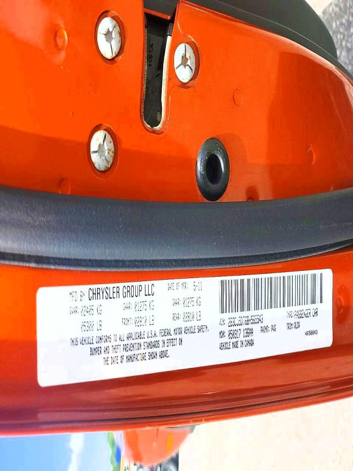 2011 Dodge Challenger Orange vin: 2B3CJ5DT6BH565543